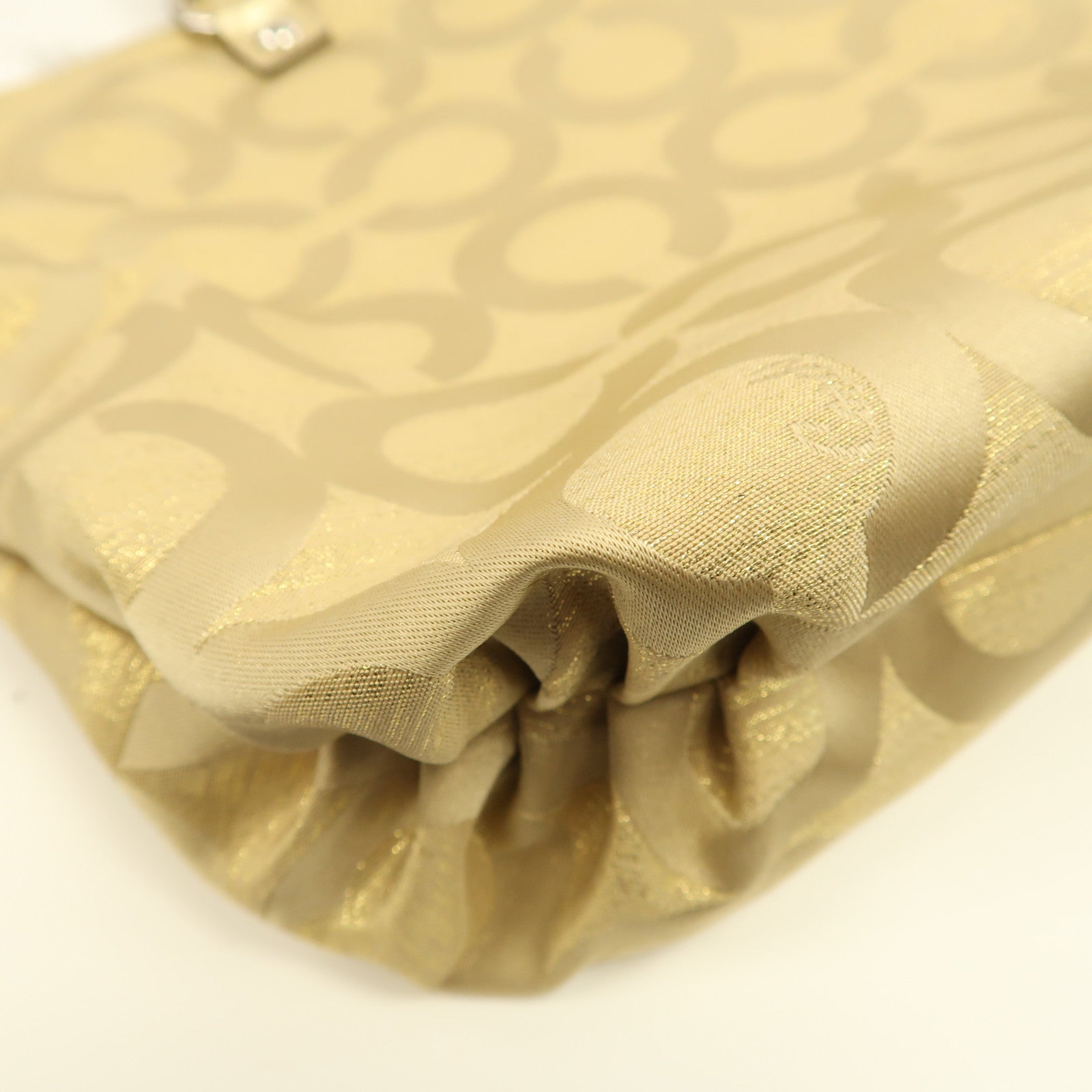 COACH GHW Tote Bag 15865 Canvas Gold