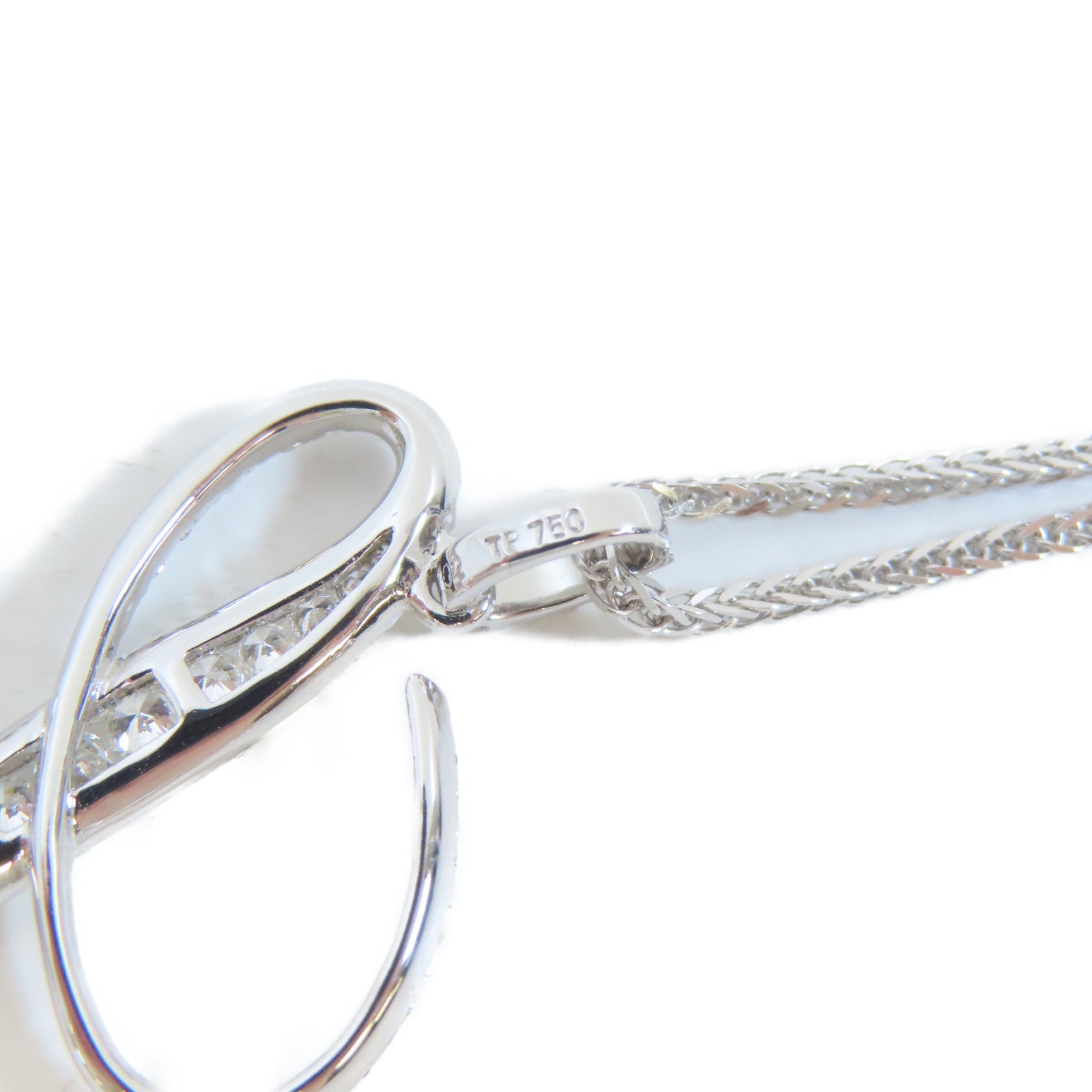 JEWELRY 18K白金Diamond Pendant Necklace1.02ct鑽石吊墜項鍊#44cm
