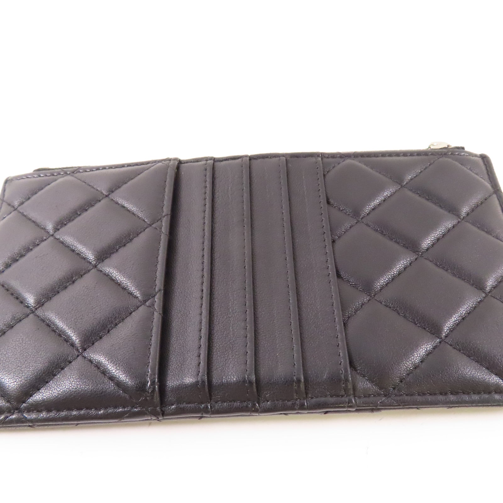 CHANEL 牛皮皮革Wallet銀扣長錢包