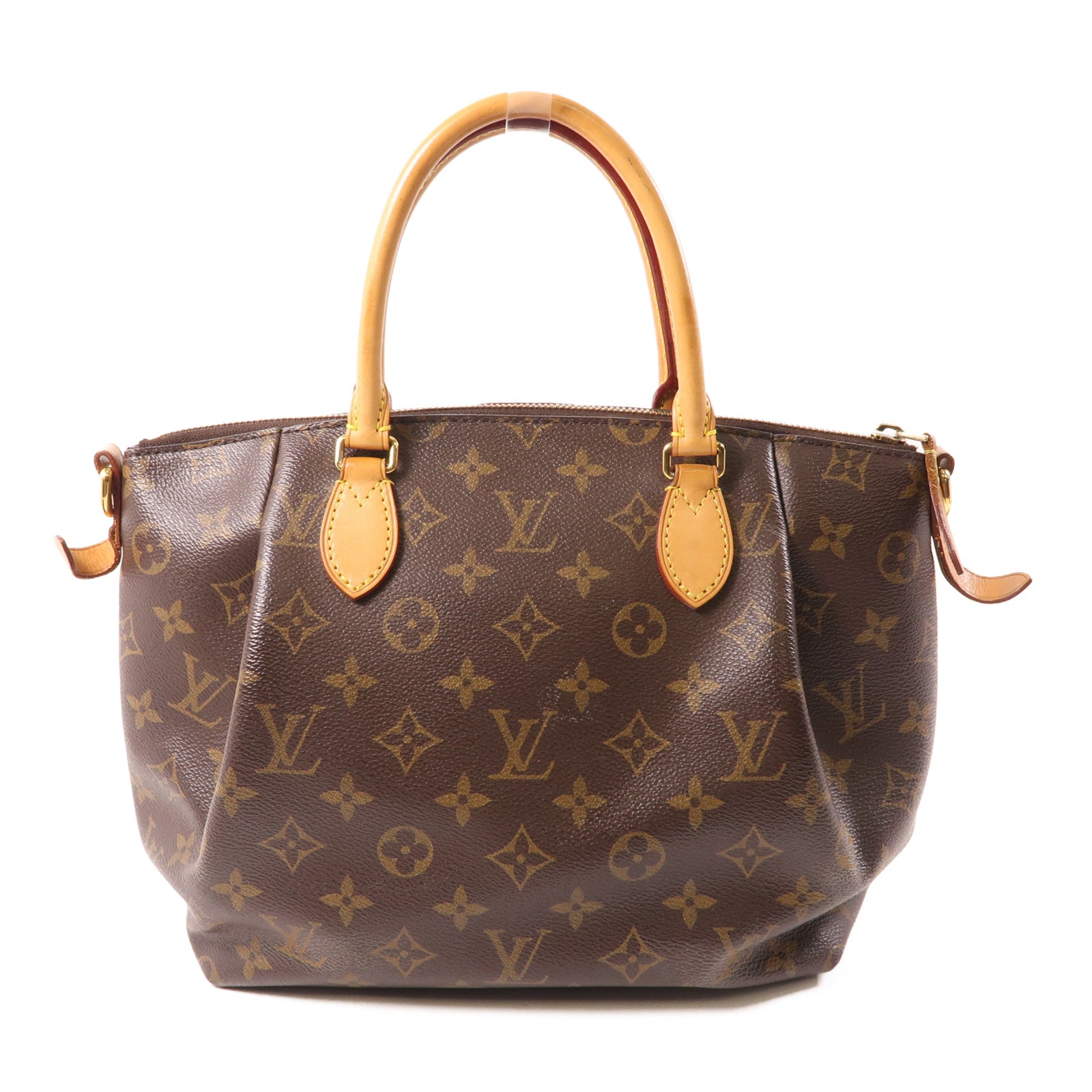 LOUIS VUITTON Monogram Turenne PM金扣手挽肩背兩用袋棕色