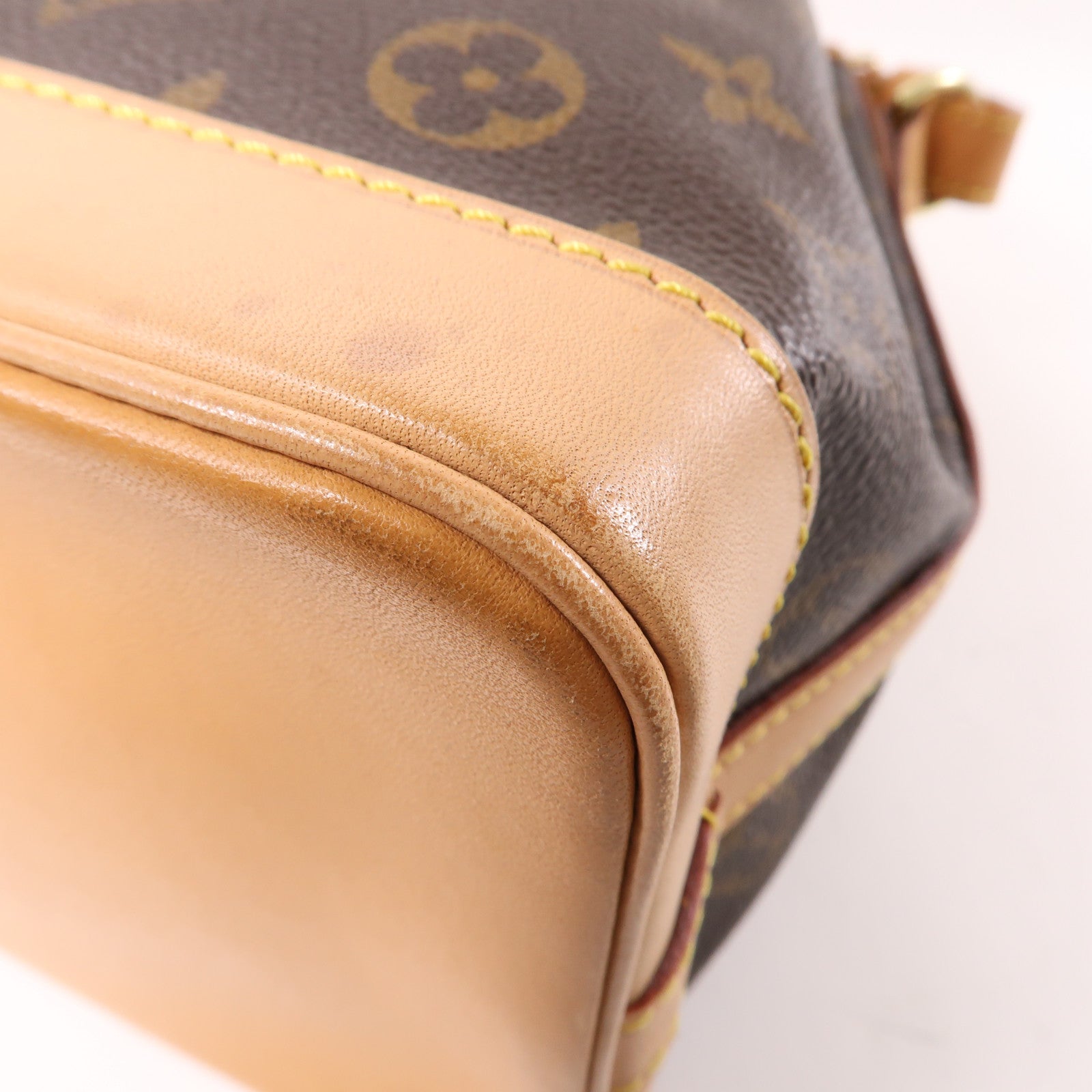 LOUIS VUITTON Monogram Noe BB金扣肩背袋棕色