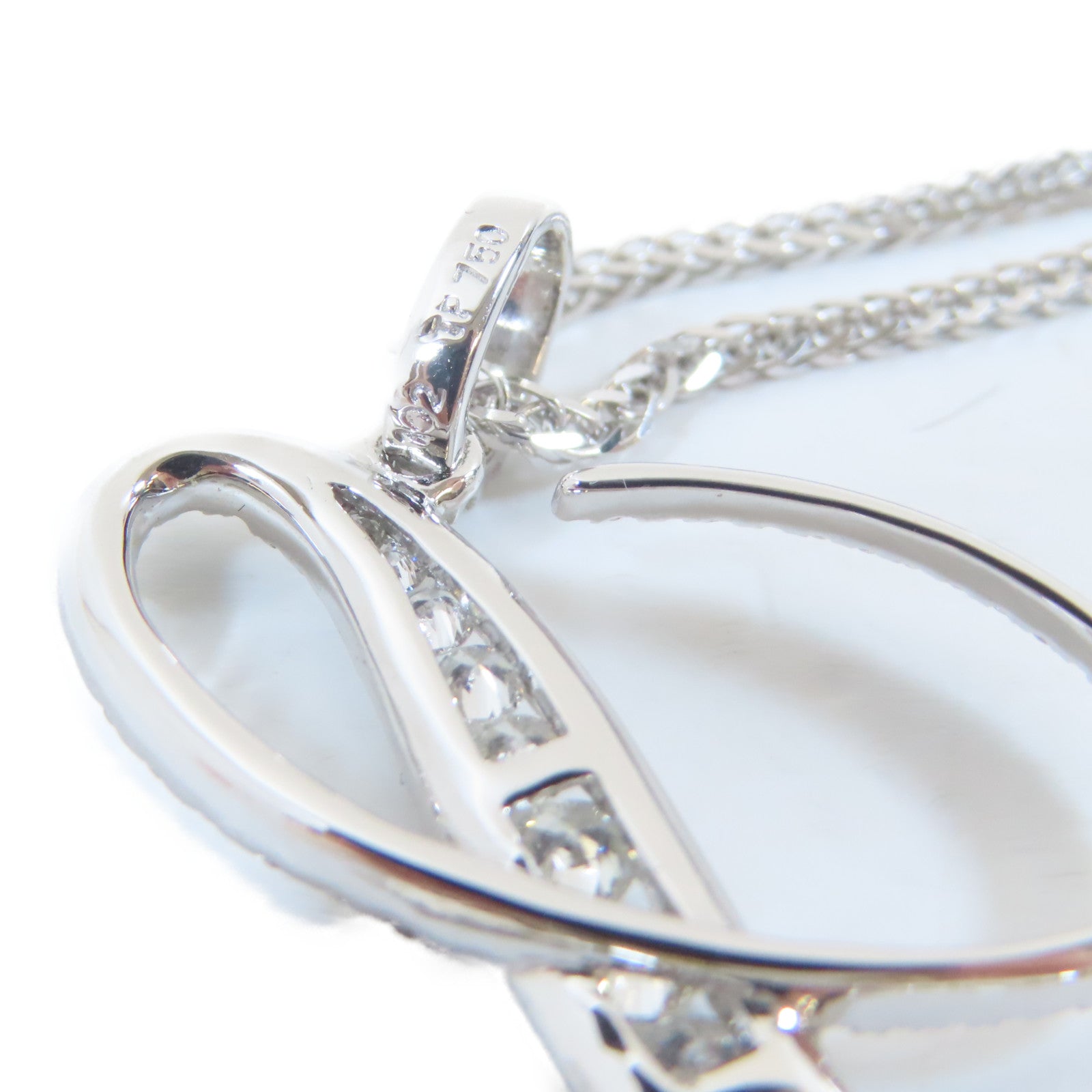 JEWELRY 18K白金Diamond Pendant Necklace1.02ct鑽石吊墜項鍊#44cm