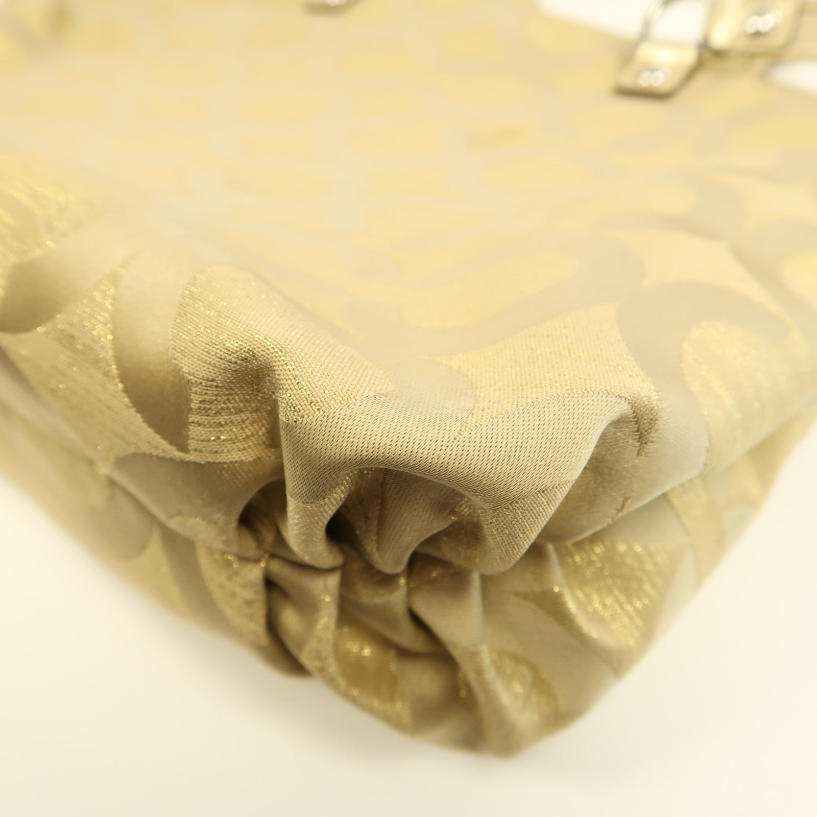 COACH GHW Tote Bag 15865 Canvas Gold