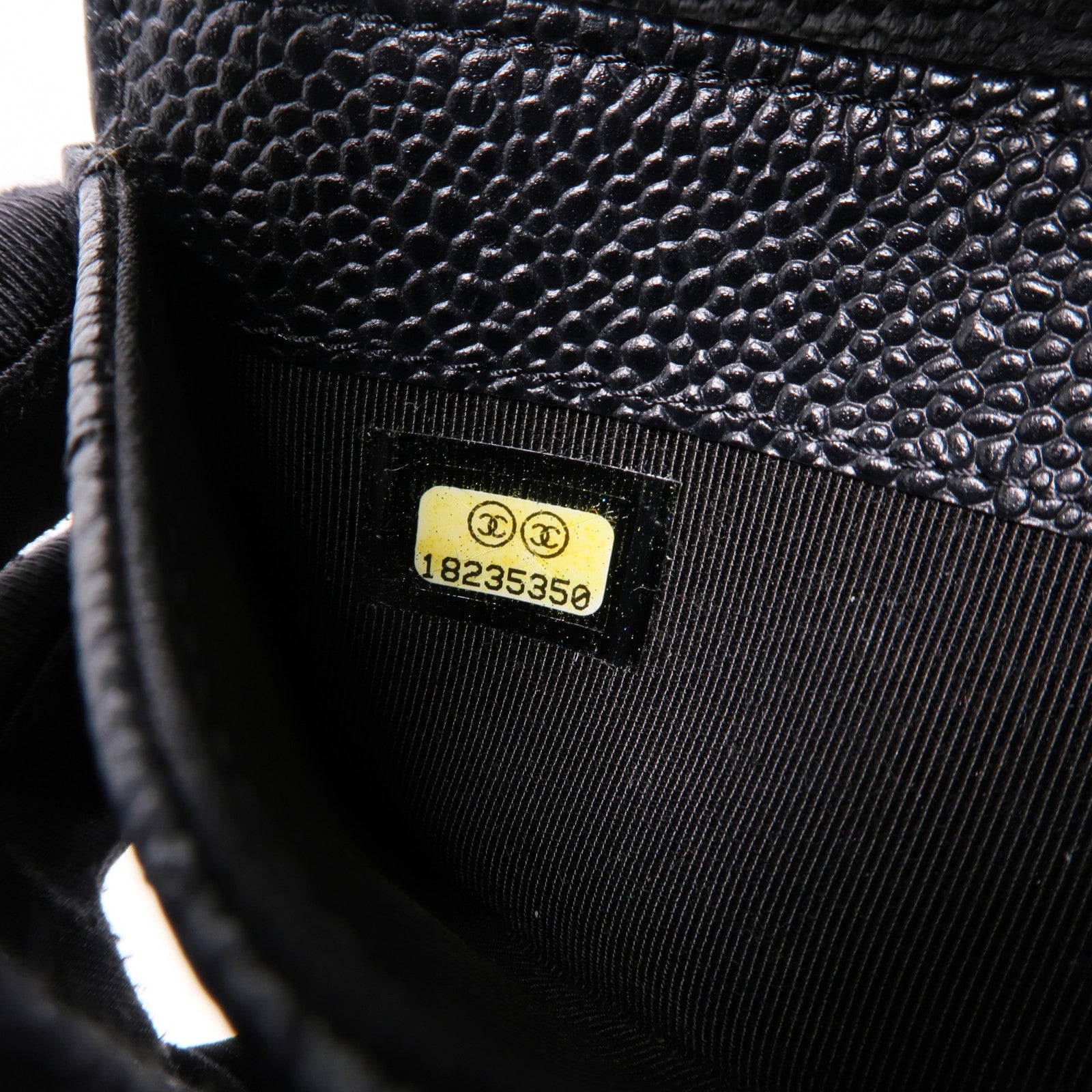 CHANEL 牛皮皮革Card Case金扣卡片套黑色