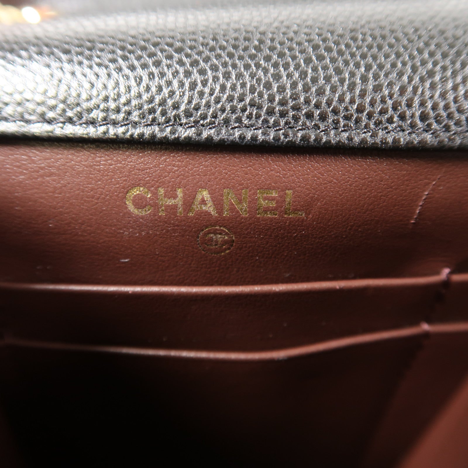 CHANEL 牛皮皮革Phone Bag金扣鏈帶肩背袋