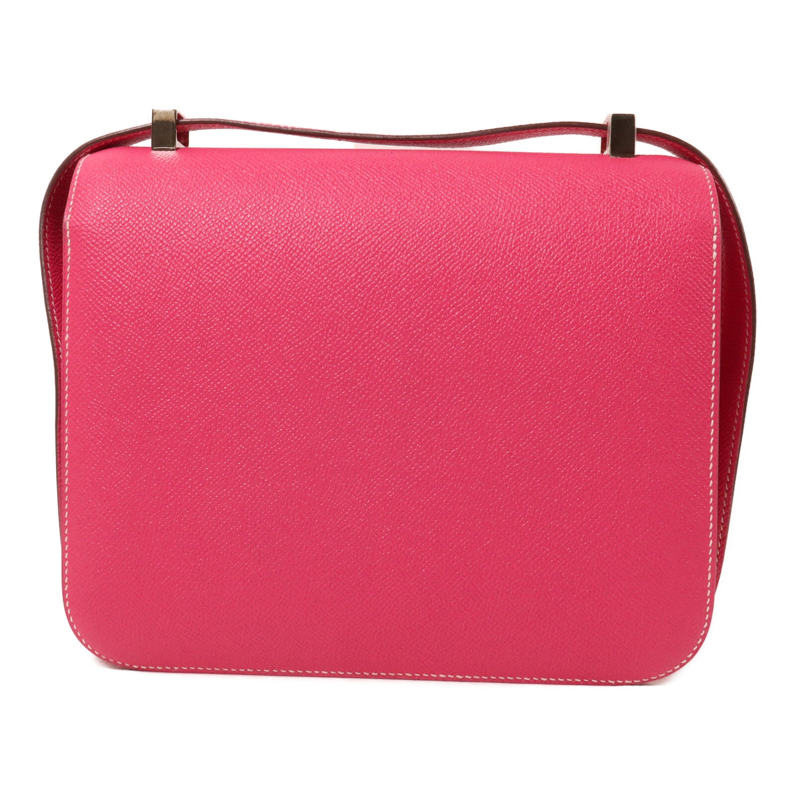 HERMES Epsom皮革Constance 24肩背袋Rose Tyrien