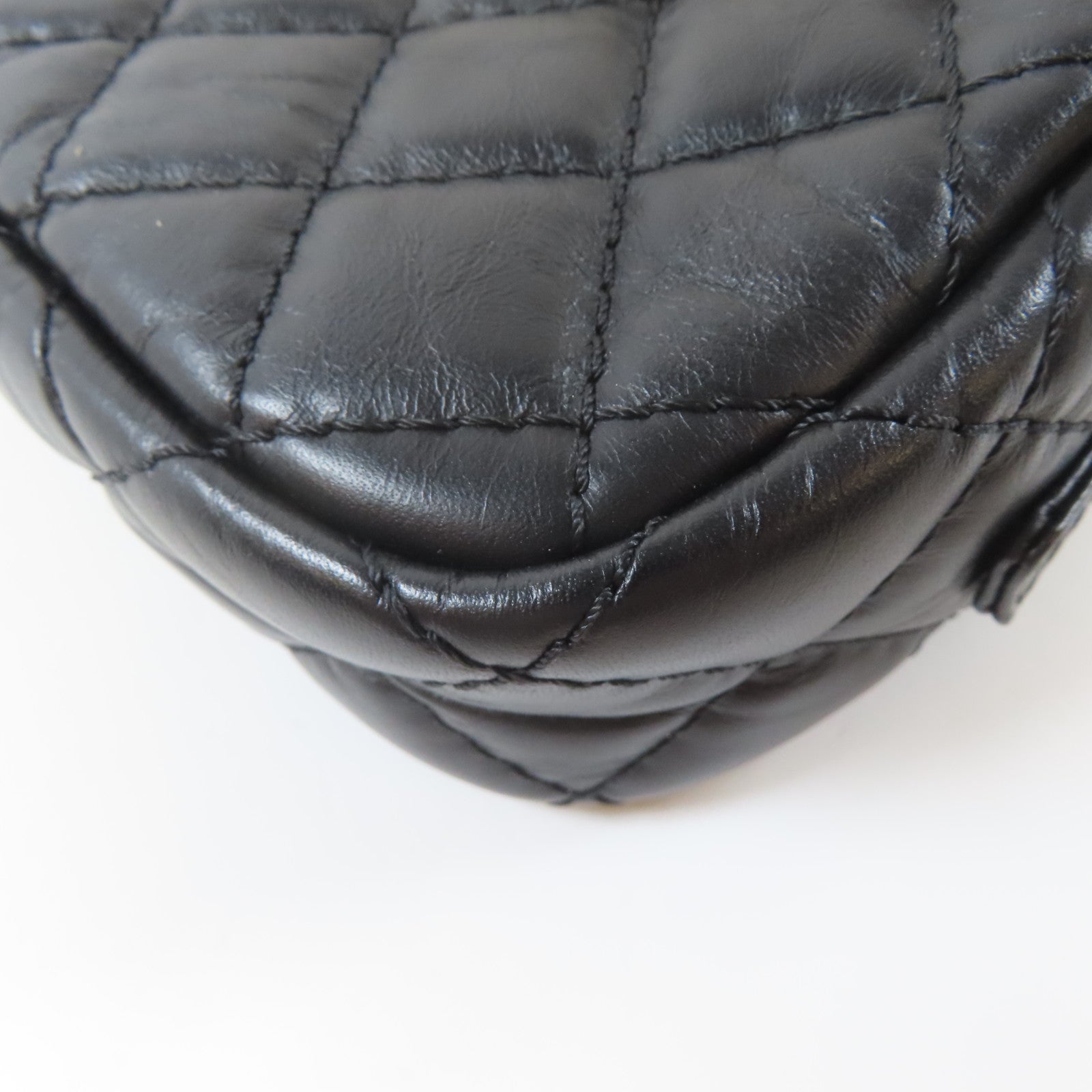 CHANEL 【激減優惠】菱格牛皮皮革2.55 Camera Bag金扣鏈帶肩背袋黑色