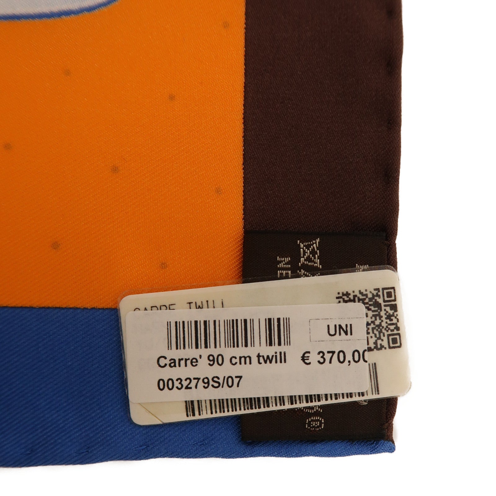 HERMES 絲質Scarf圍巾橙色