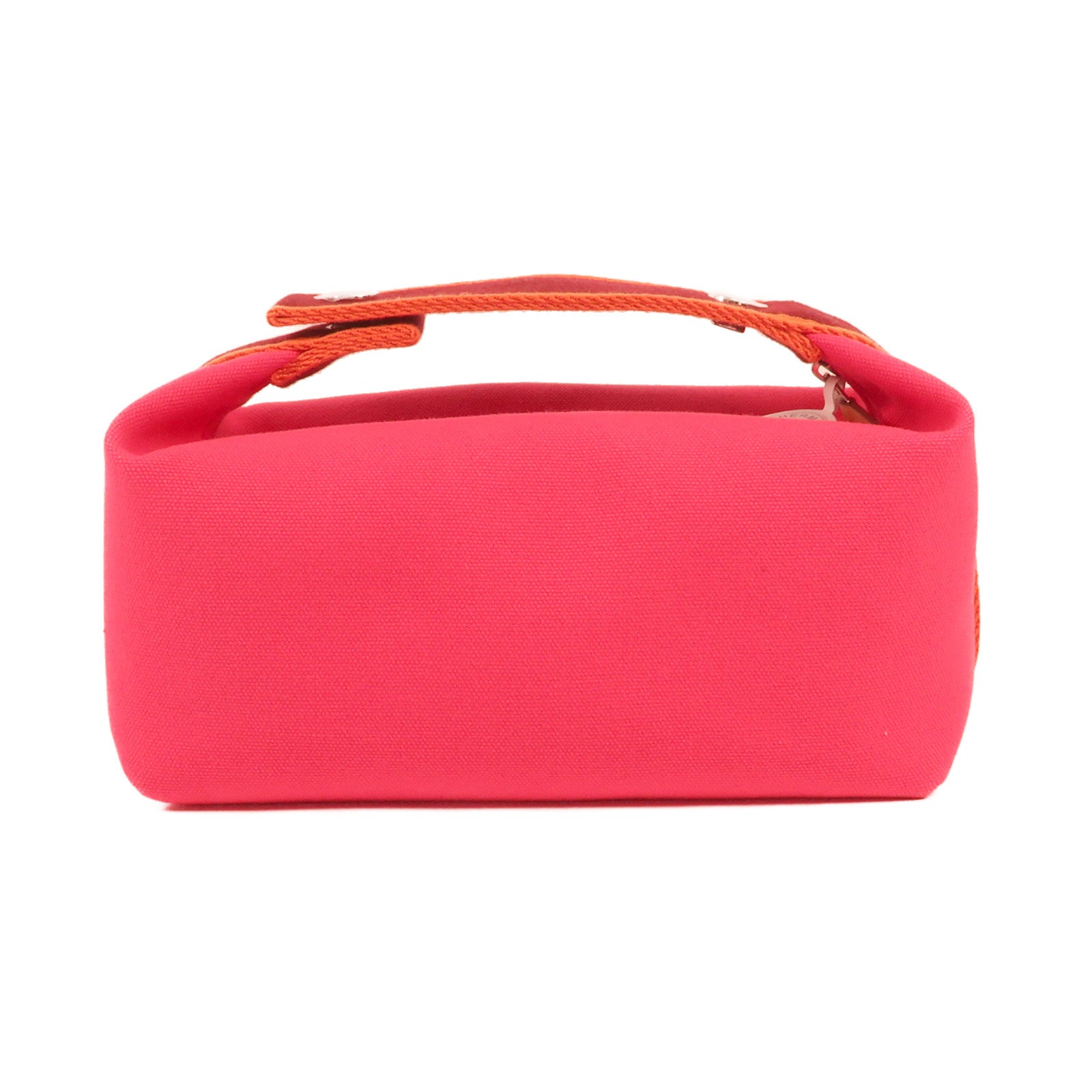 HERMES 帆布Bride a Brac銀扣手挽袋Hibiscus