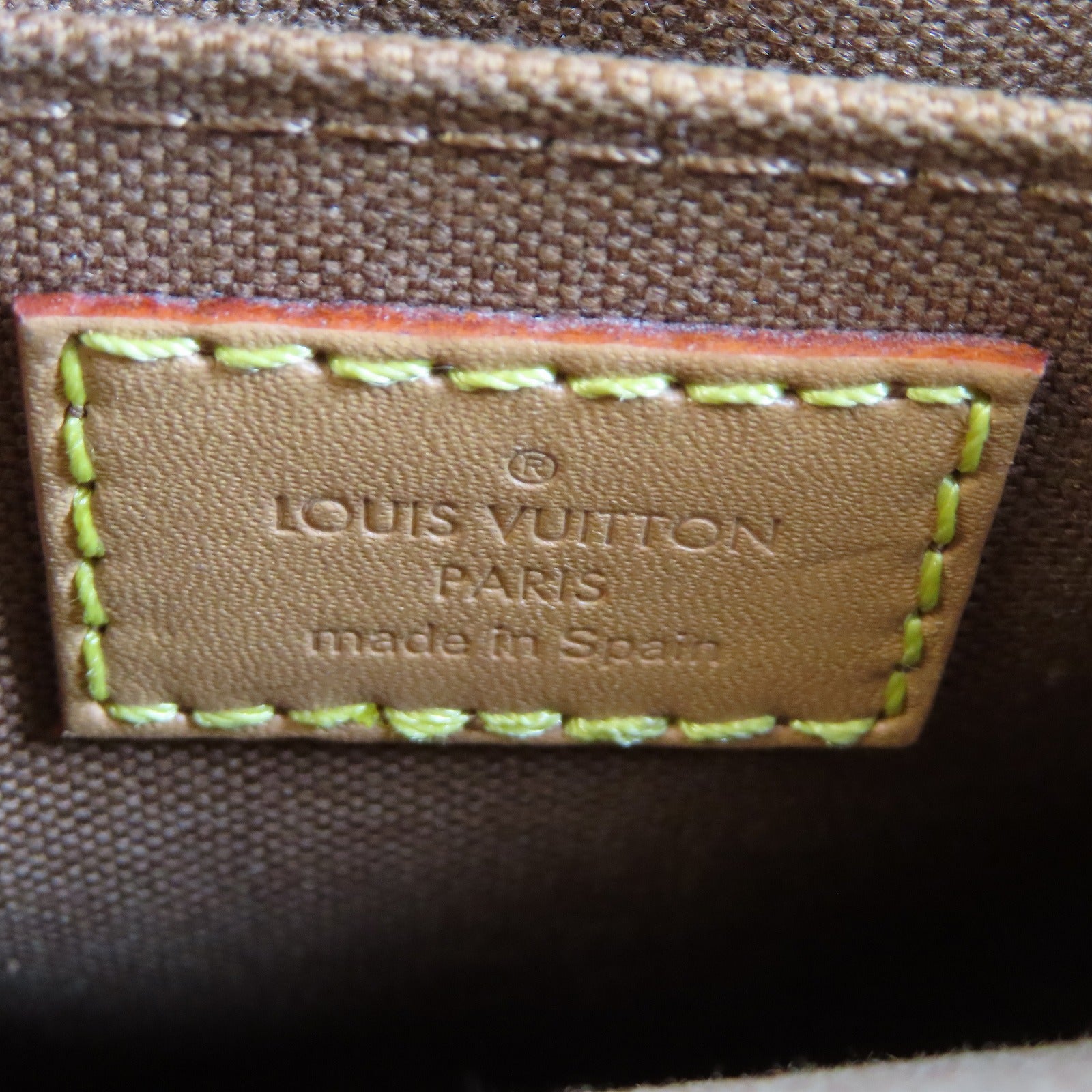 LOUIS VUITTON Monogram Petit Sac Plat金扣手挽肩背兩用袋棕色