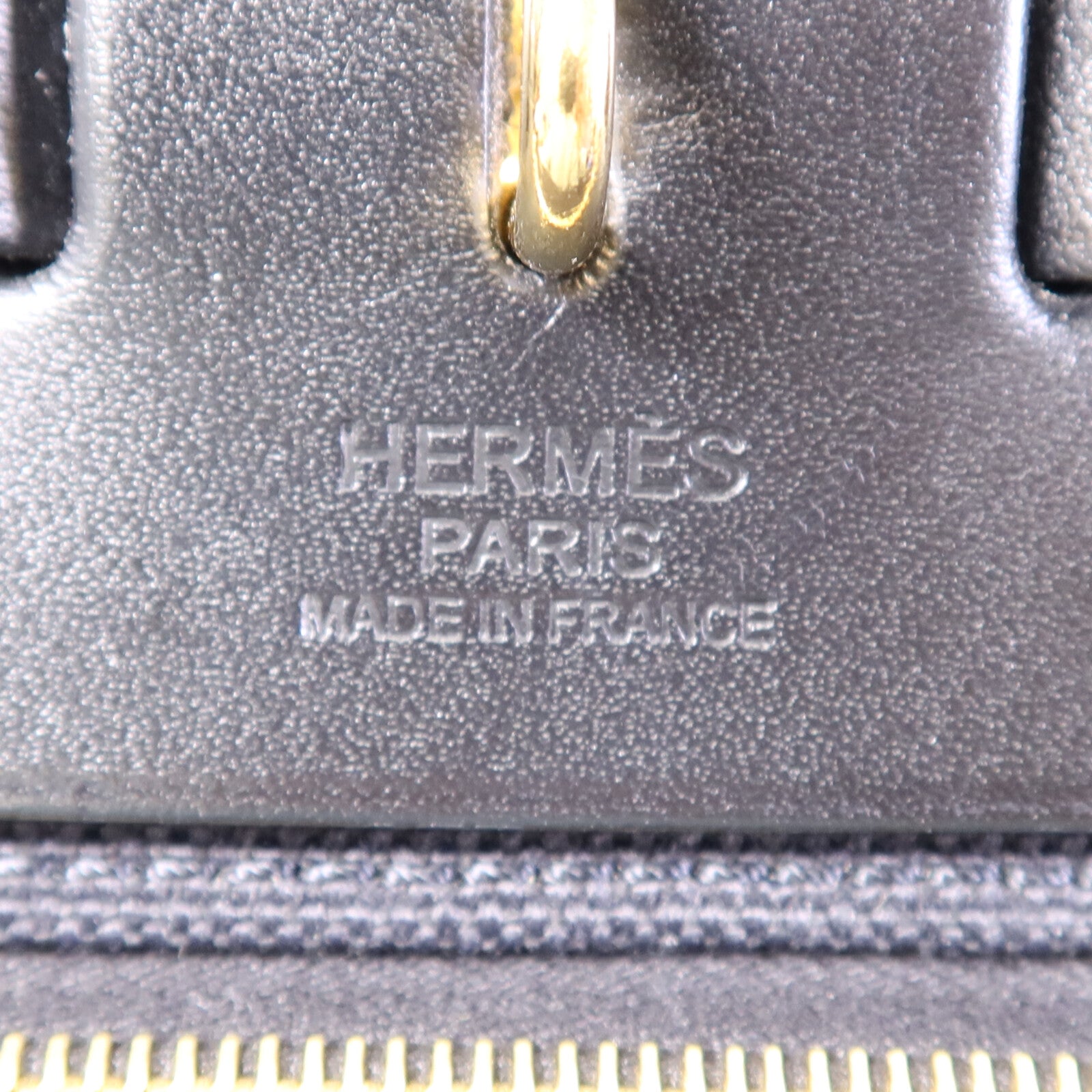 HERMES 帆布Herbag PM金扣手挽肩背兩用袋Noir