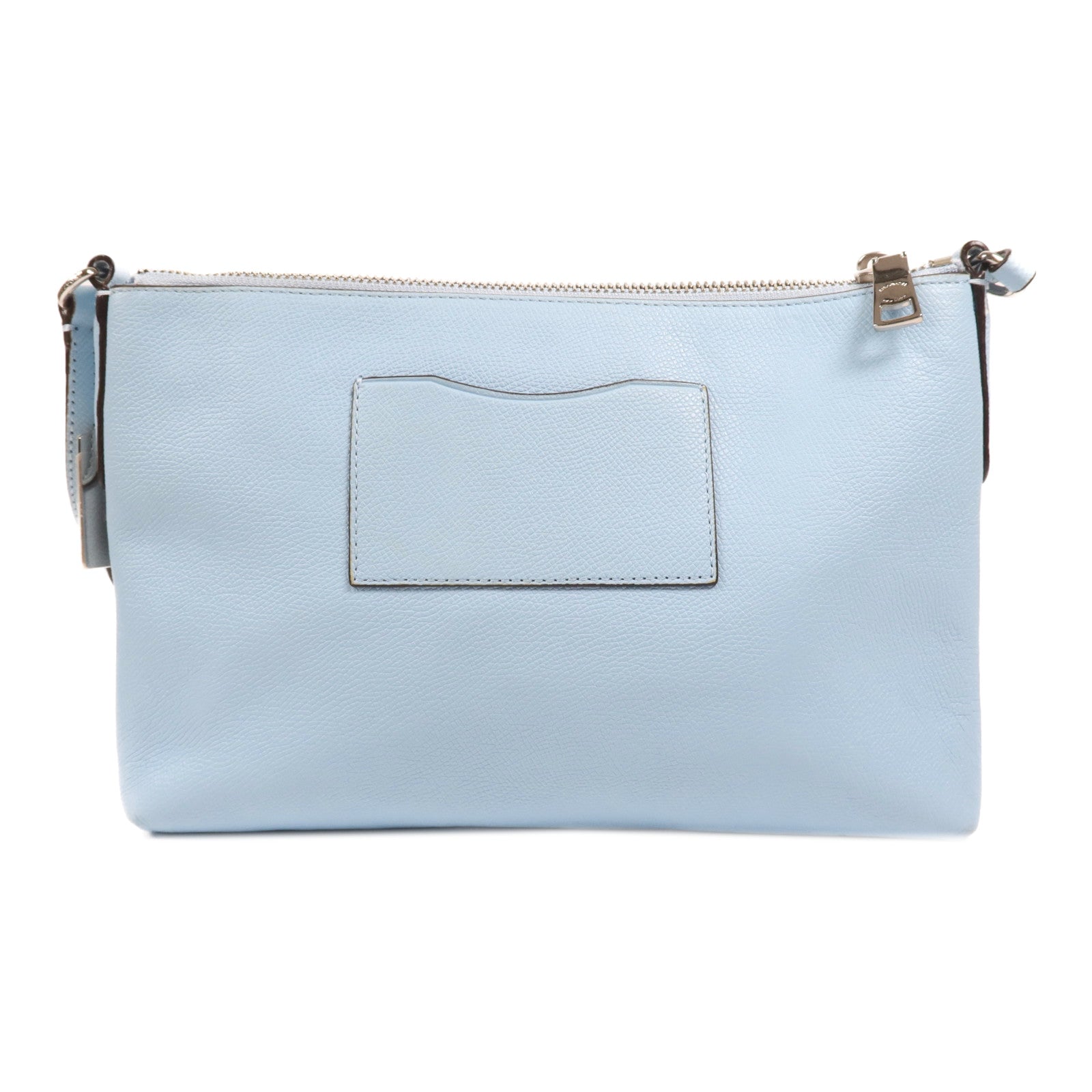 COACH 牛皮皮革Shoulder Bag銀扣肩背袋