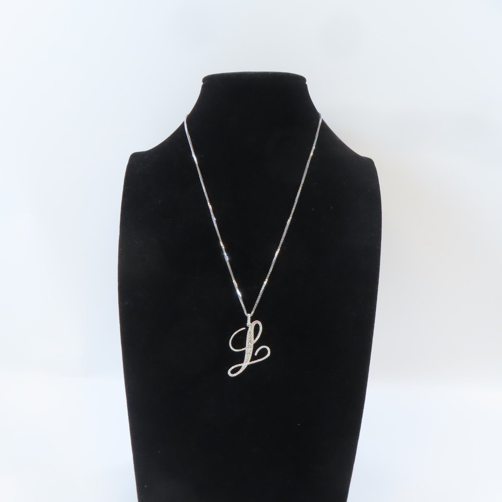 JEWELRY 18K白金Diamond Pendant Necklace1.02ct鑽石吊墜項鍊#44cm