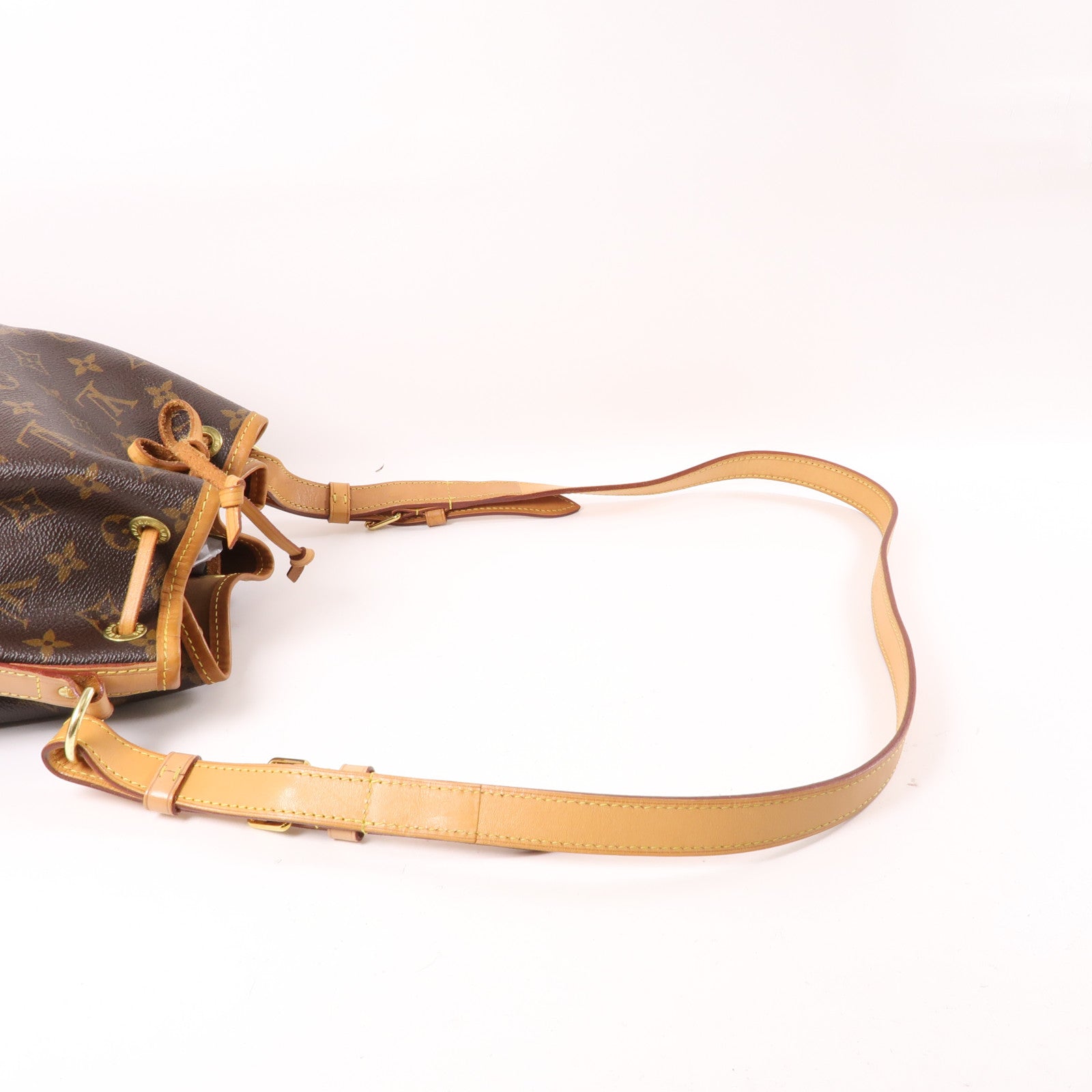 LOUIS VUITTON Monogram Noe BB金扣肩背袋棕色