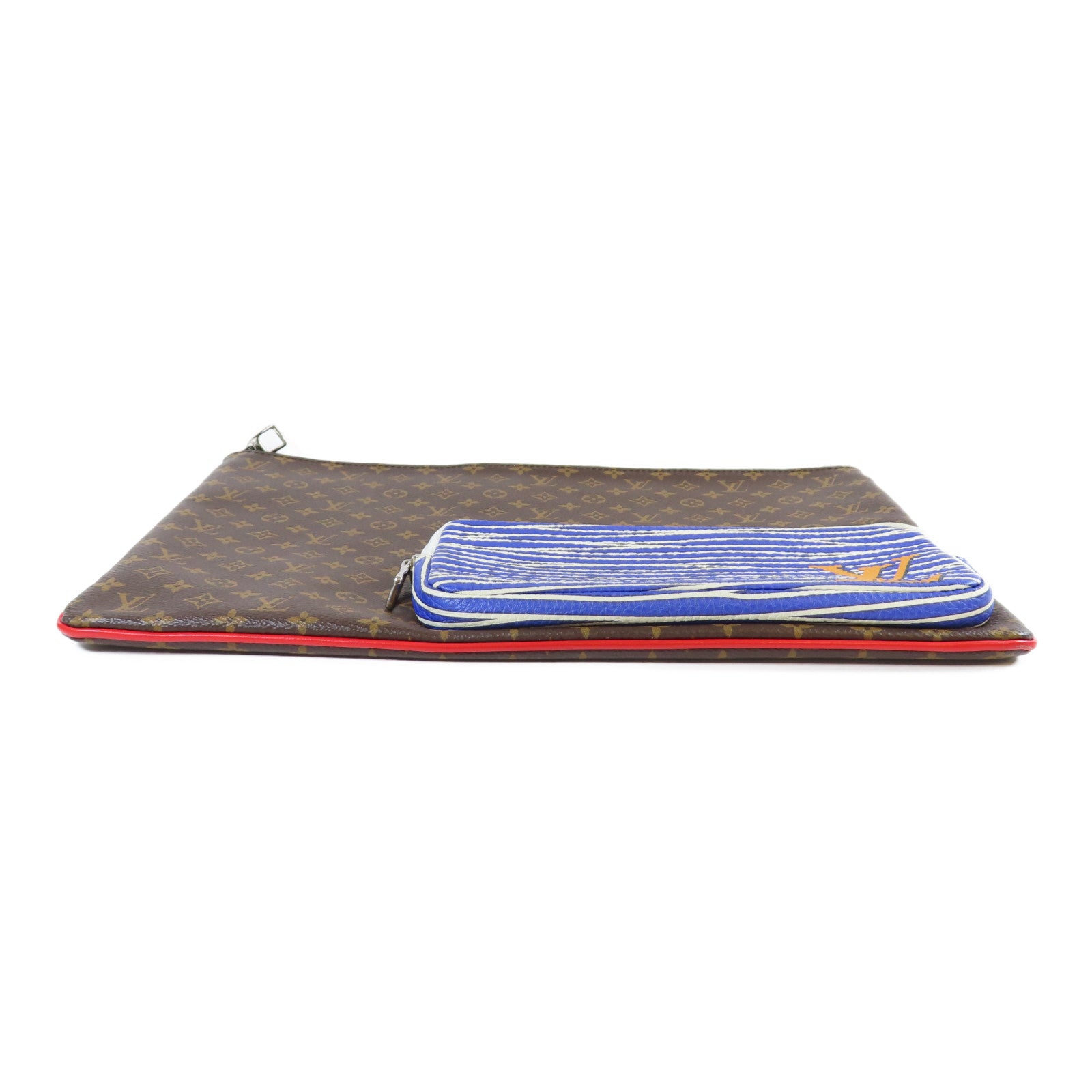 LOUIS VUITTON **【激減優惠】Monogram Patchwork Pochette A4金扣手拿包啡色