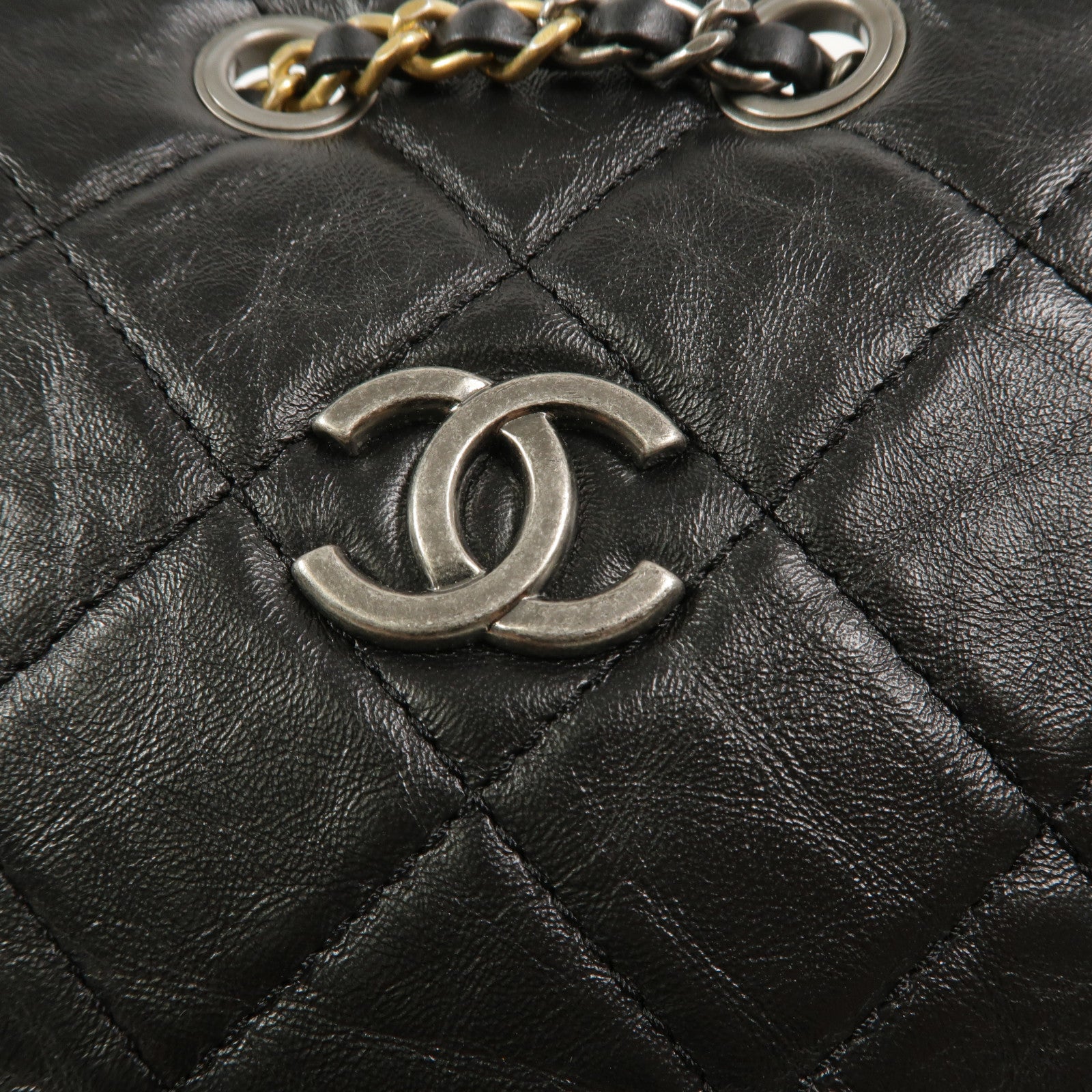 CHANEL 牛皮皮革Gabrielle BackPack鏈帶背包