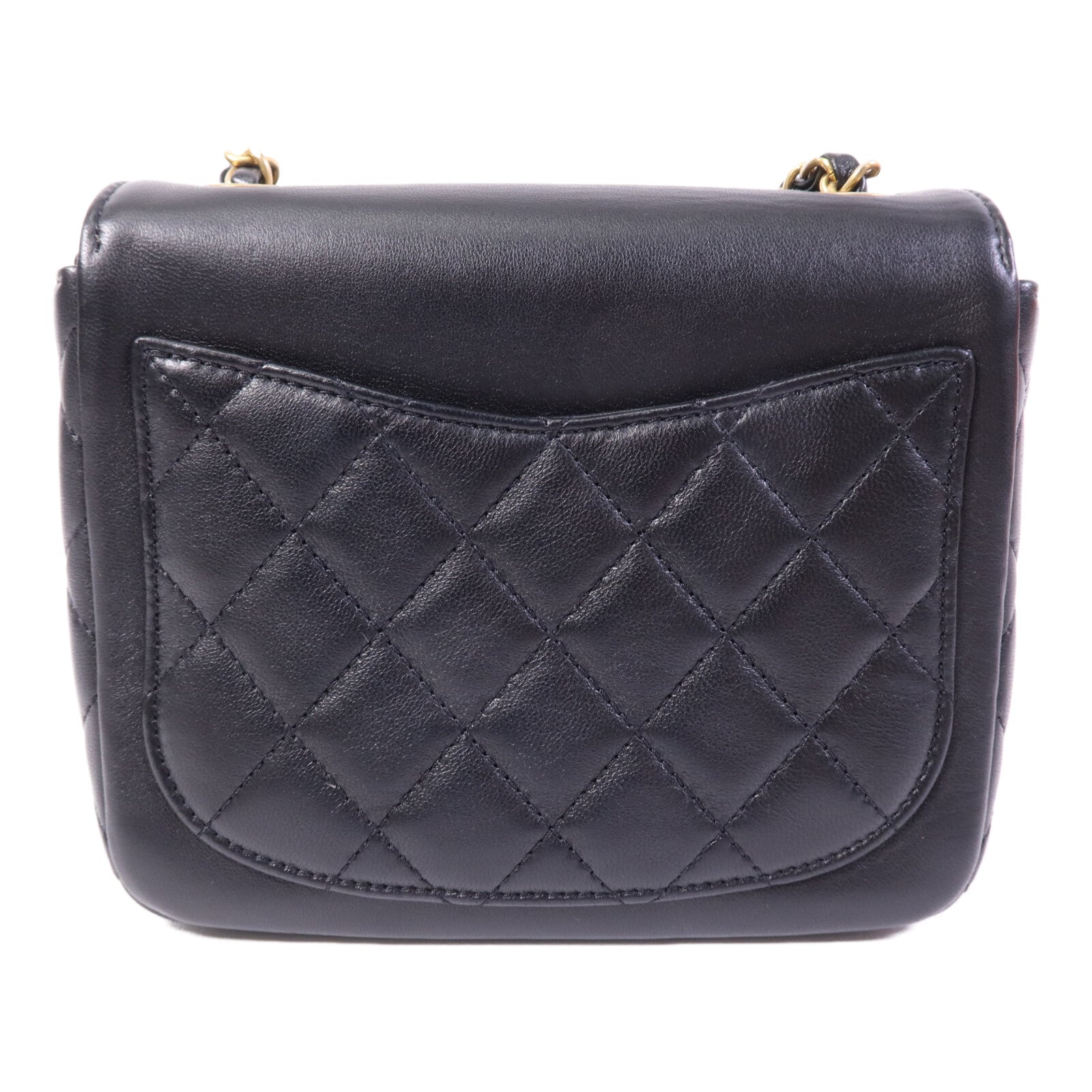 CHANEL 羊皮皮革Chain Shoulder Bag金扣鏈帶肩背袋