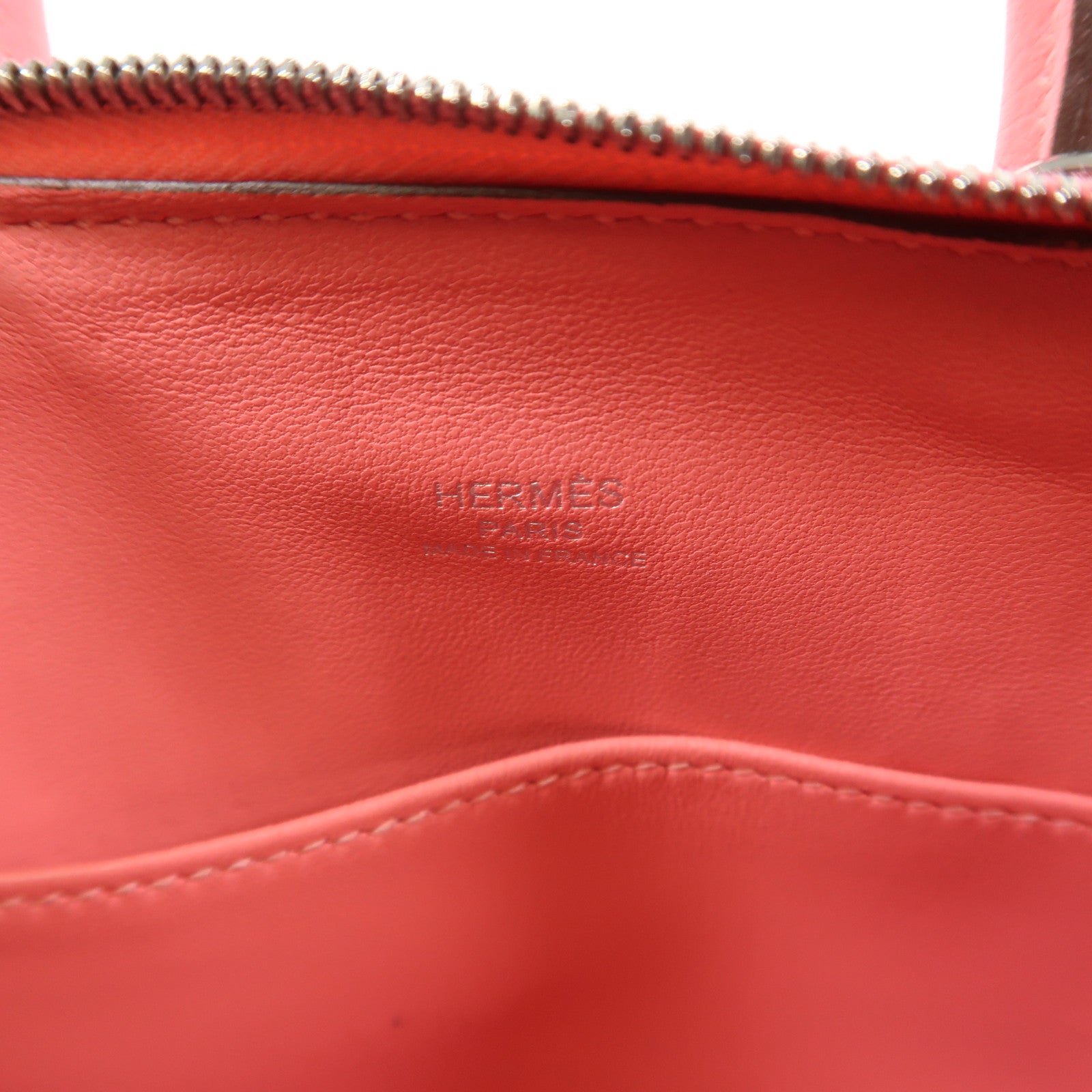 HERMES 【激減優惠】Chevre皮革Bolide 1923 Mini銀扣手挽肩背兩用袋Rose Azalea
