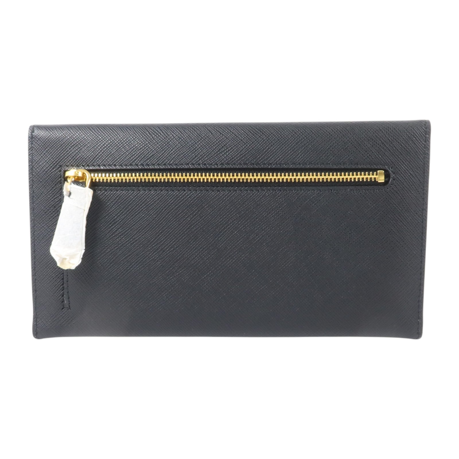 PRADA Saffiano皮革Envelope Wallet金扣長錢包