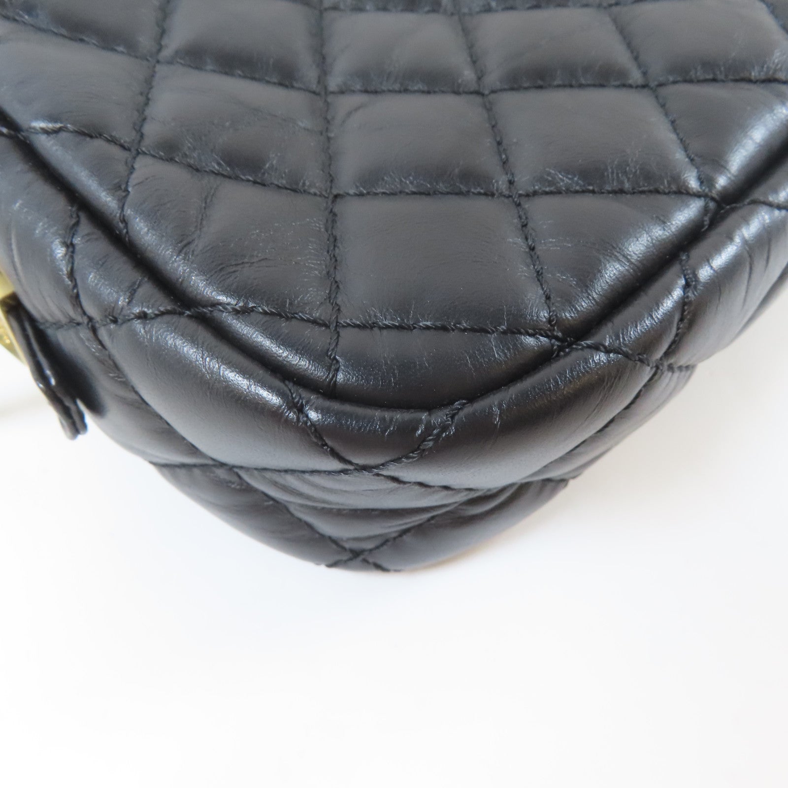 CHANEL 【激減優惠】菱格牛皮皮革2.55 Camera Bag金扣鏈帶肩背袋黑色
