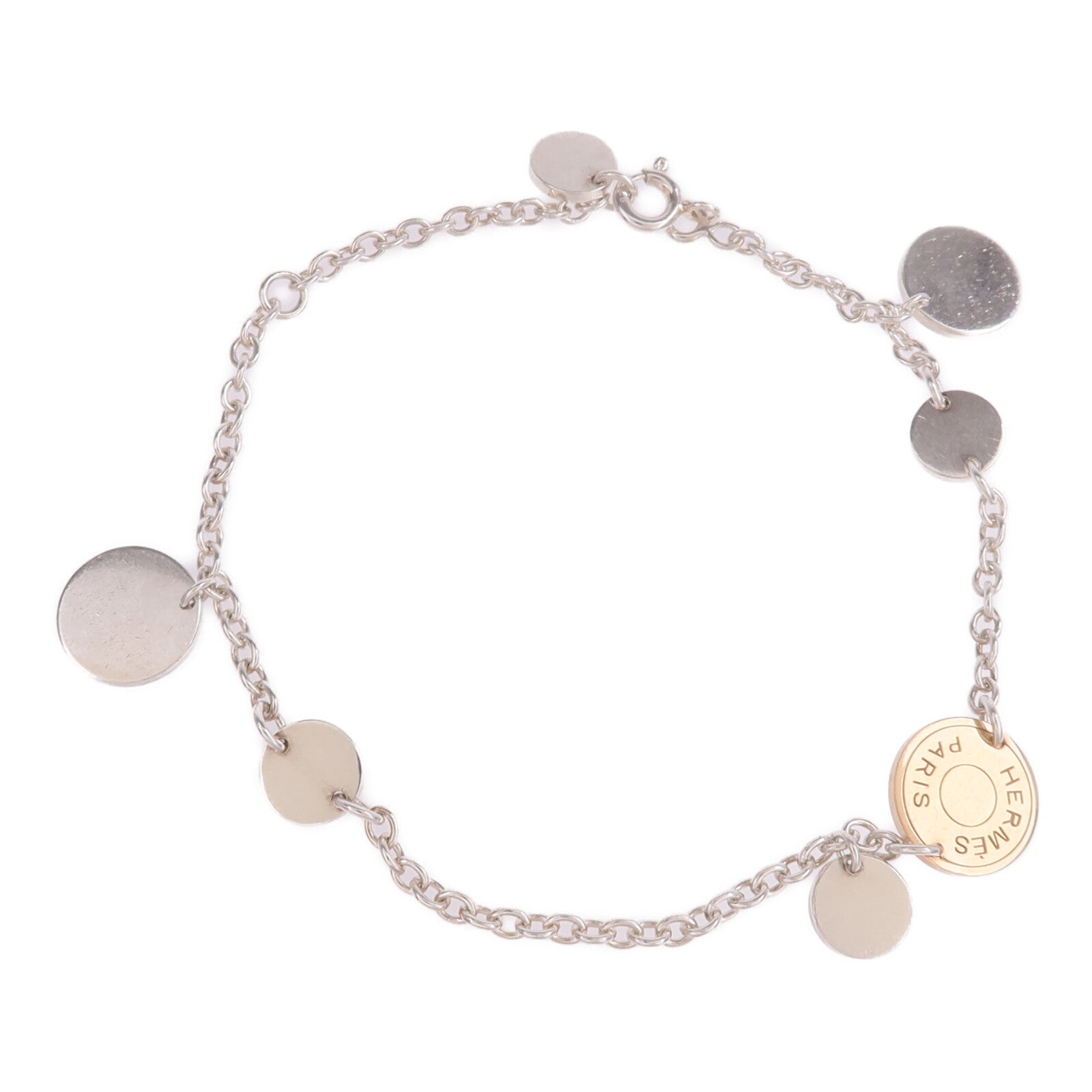 HERMES 18K玫瑰金/925純銀Ex-Libris Bracelet手鏈