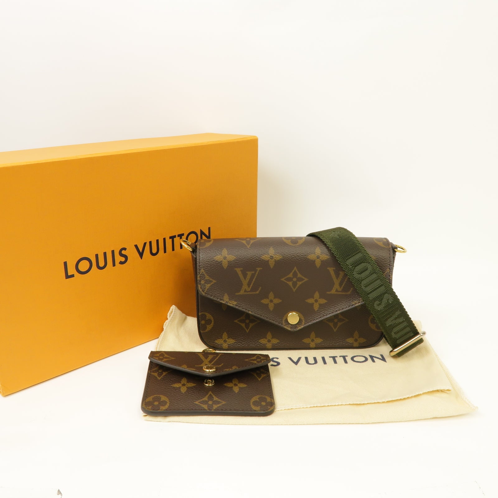 LOUIS VUITTON 【激減優惠】Monogram Felicie Strap & Go金扣肩背袋啡色