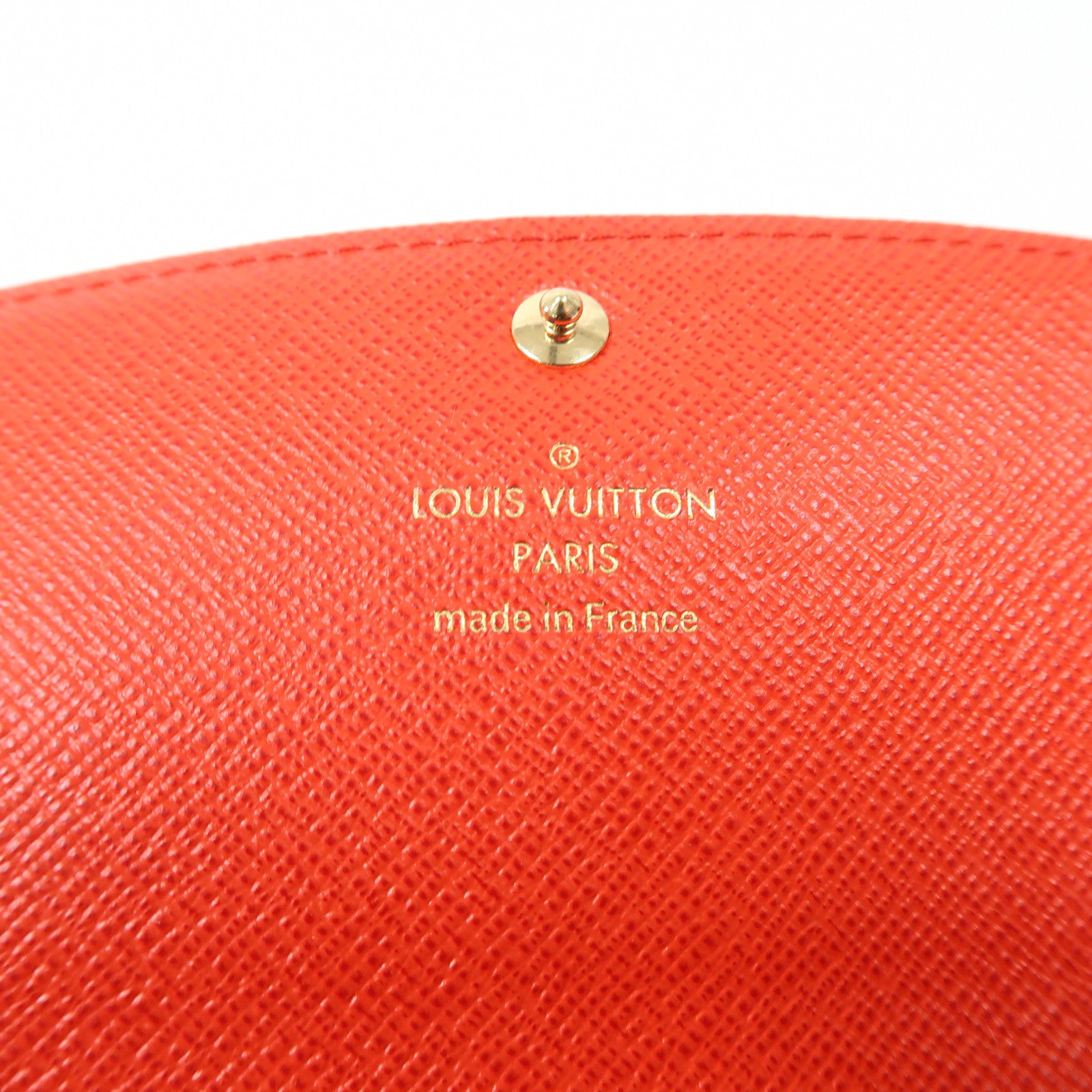LOUIS VUITTON Monogram Emilie Wallet金扣長錢包啡色/紅色