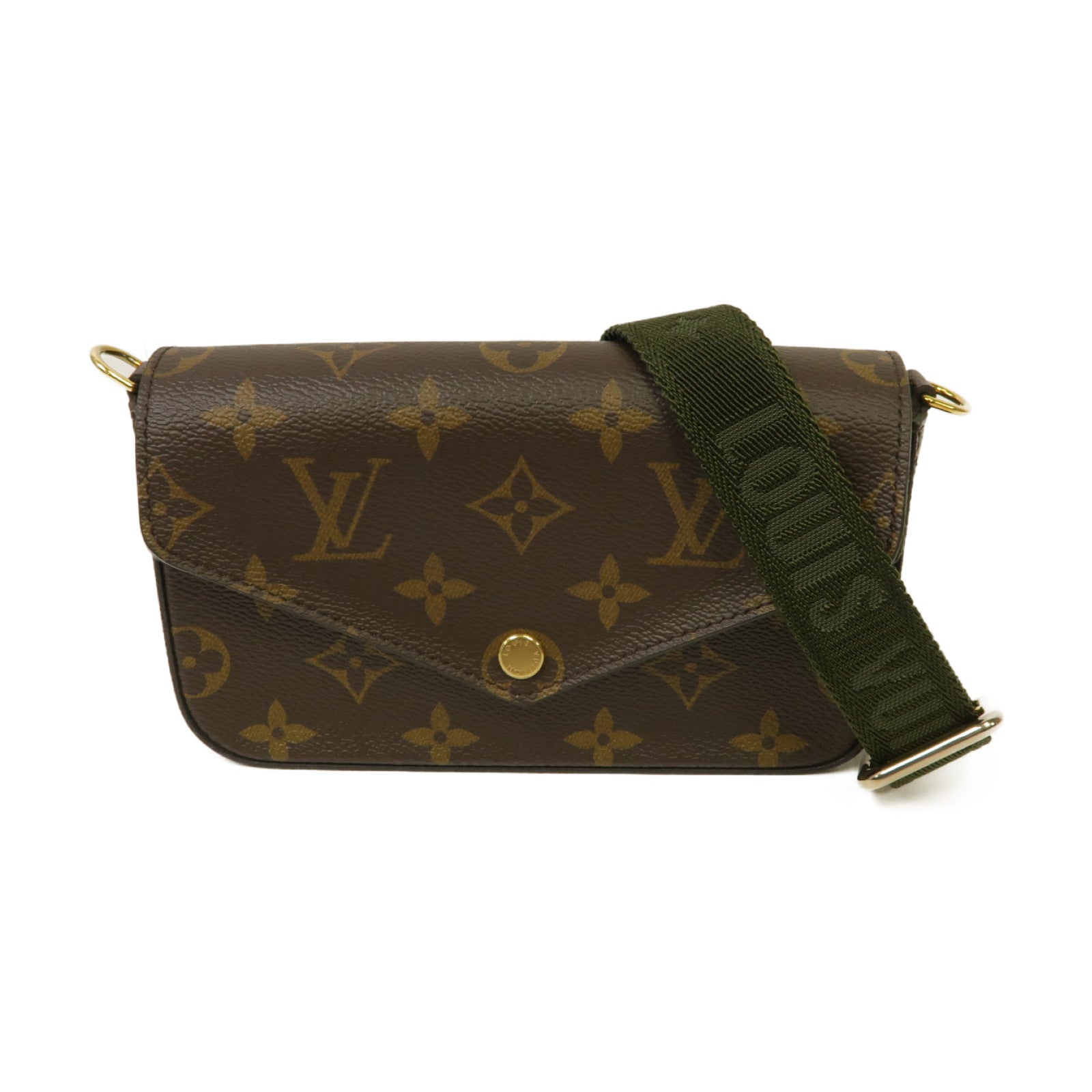 LOUIS VUITTON 【激減優惠】Monogram Felicie Strap & Go金扣肩背袋啡色