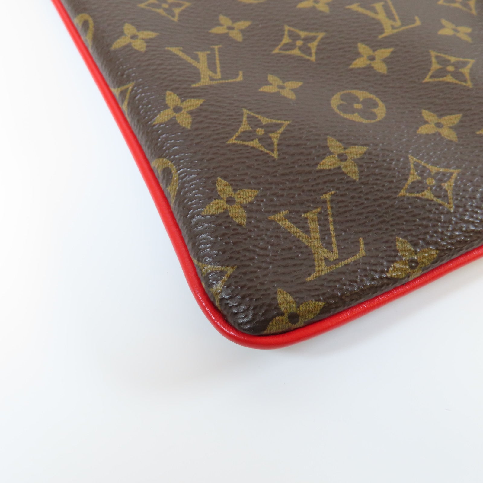 LOUIS VUITTON **【激減優惠】Monogram Patchwork Pochette A4金扣手拿包啡色