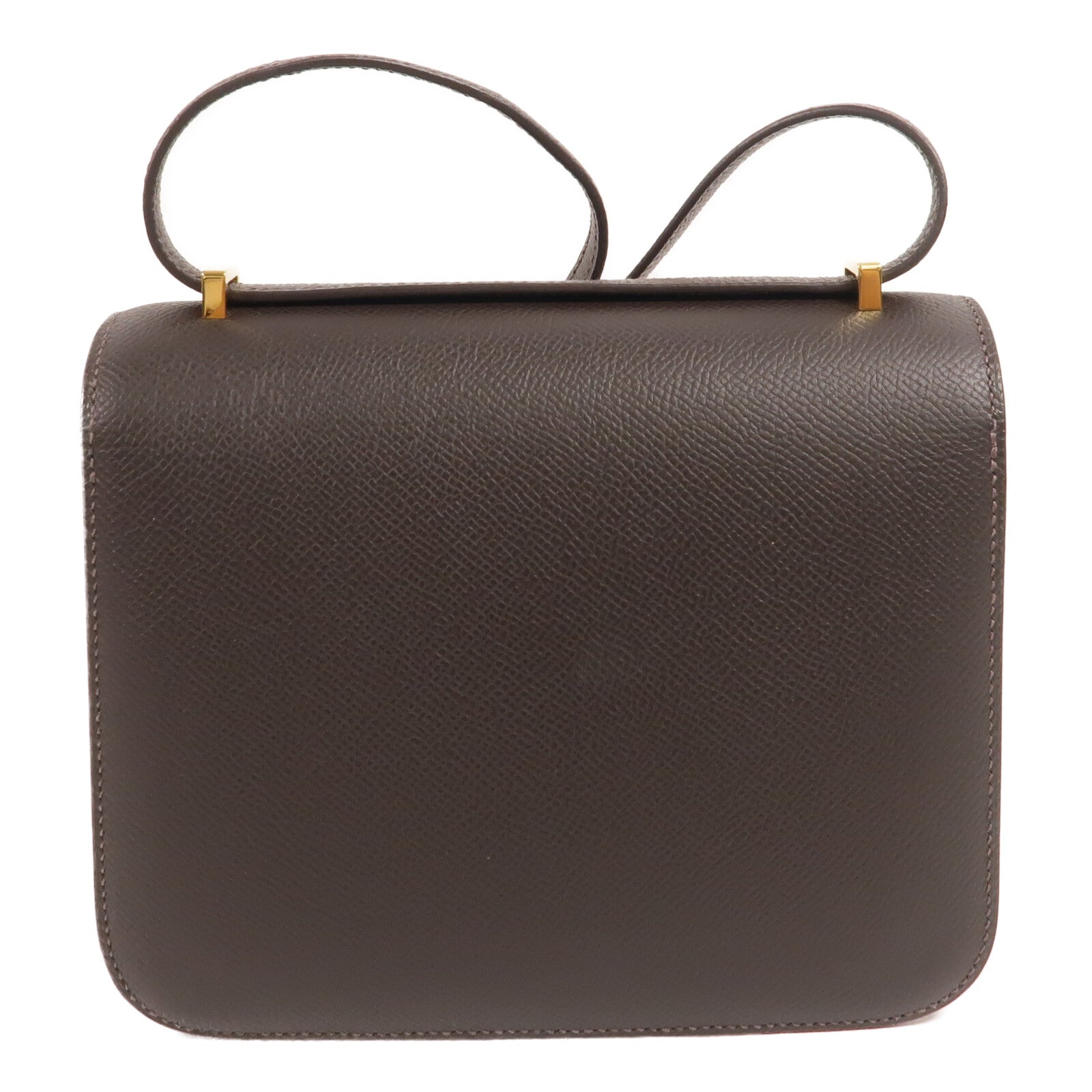 HERMES Epsom皮革Constance Mini肩背袋Bai Brun