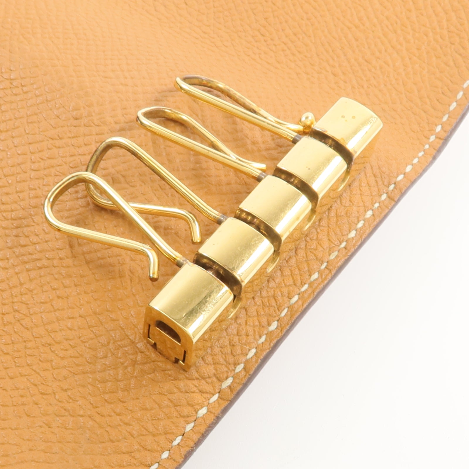 HERMES Epsom皮革Bearn Key Holder鎖匙包Gold