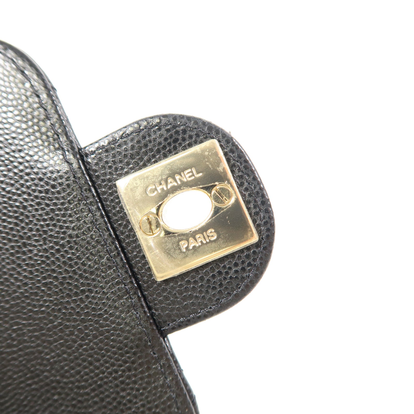 CHANEL 牛皮皮革Phone Bag金扣鏈帶肩背袋