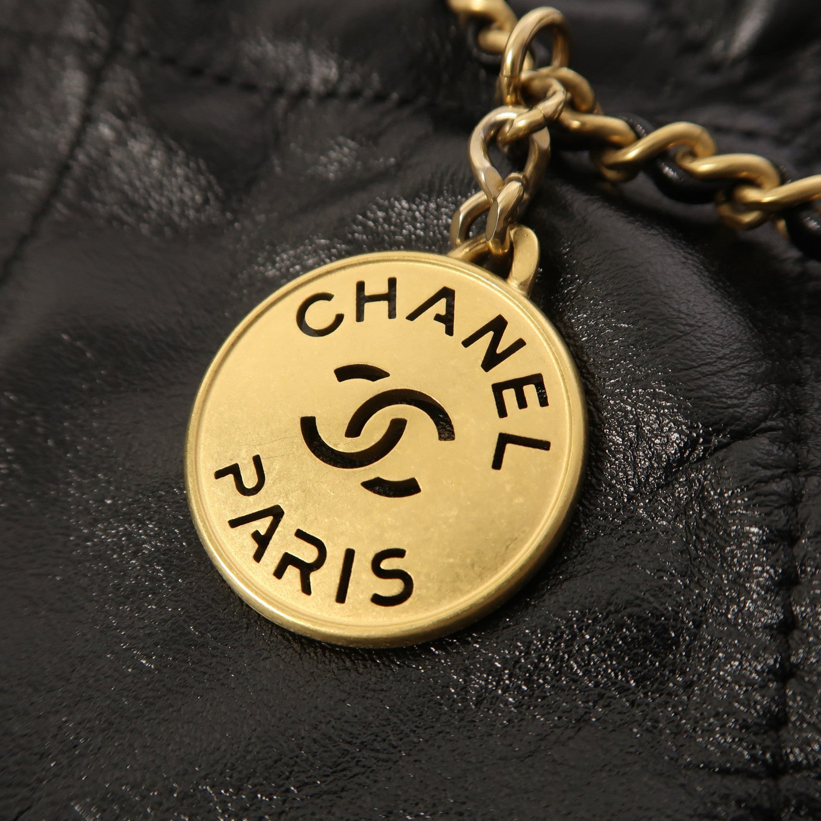 CHANEL 【激減優惠】牛皮皮革Chanel 22 Mini金扣手挽肩背兩用袋