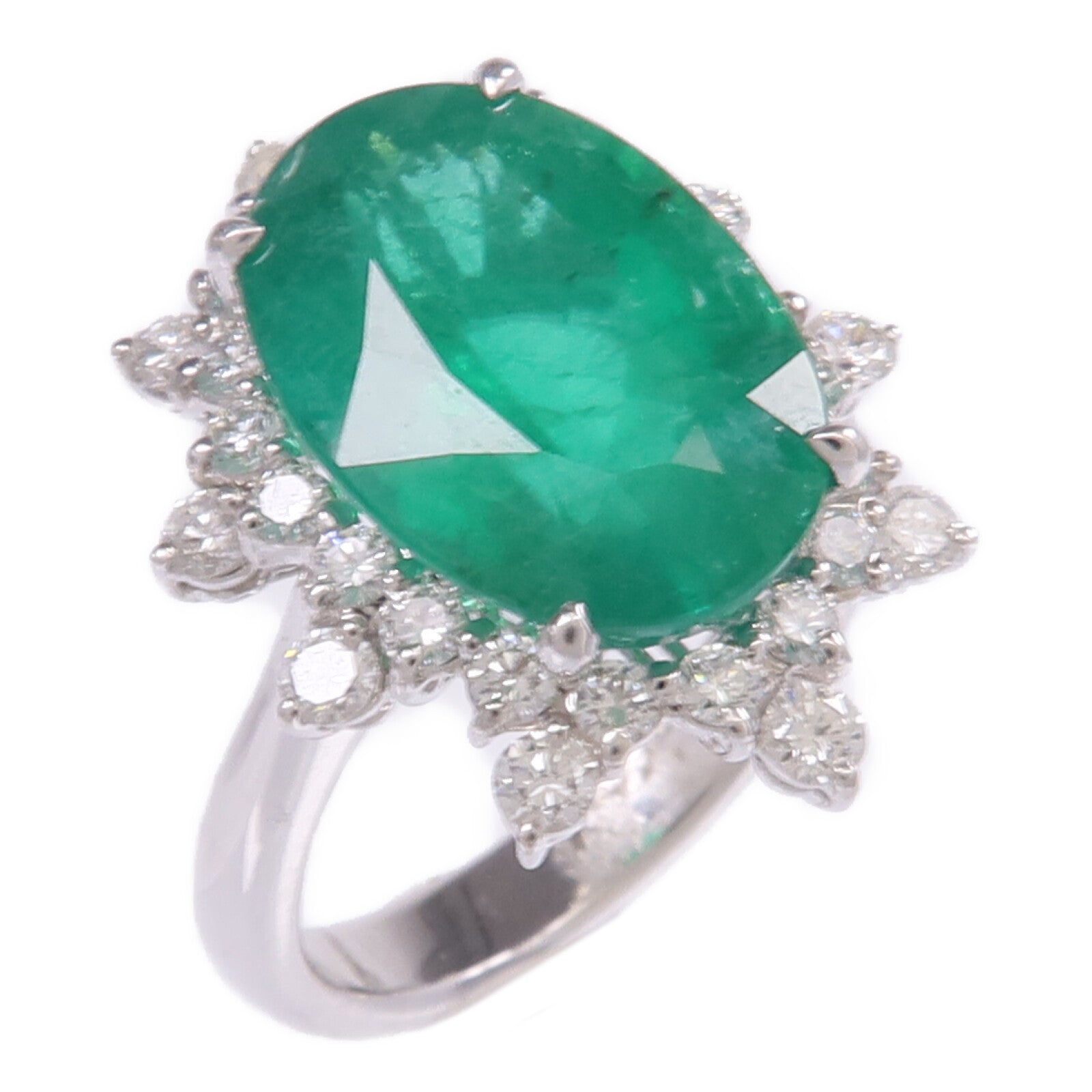 JEWELRY 18K白金Color Stone Diamond Ring彩色寶石/鑽石戒指US#5.5