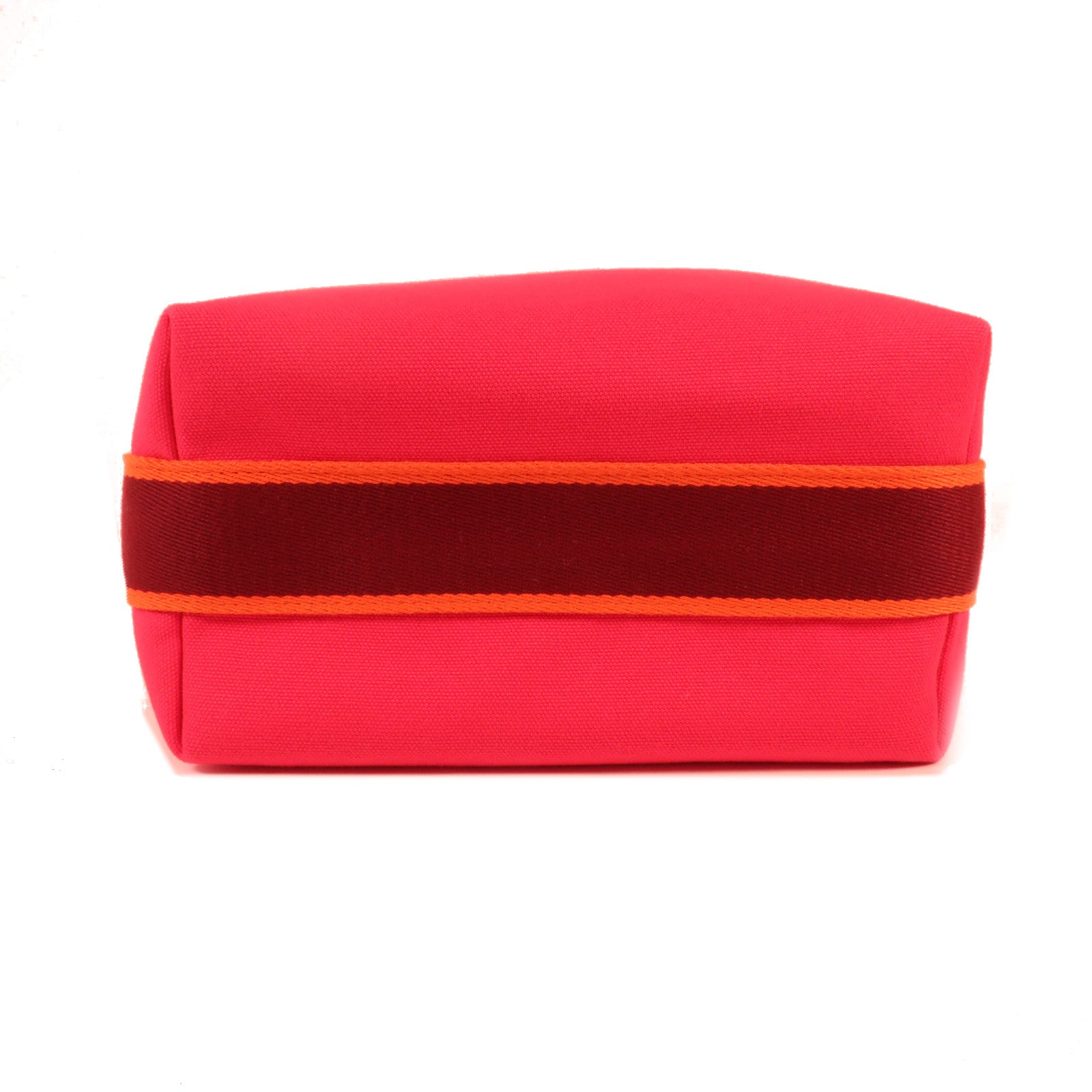 HERMES 帆布Bride a Brac銀扣手挽袋Hibiscus