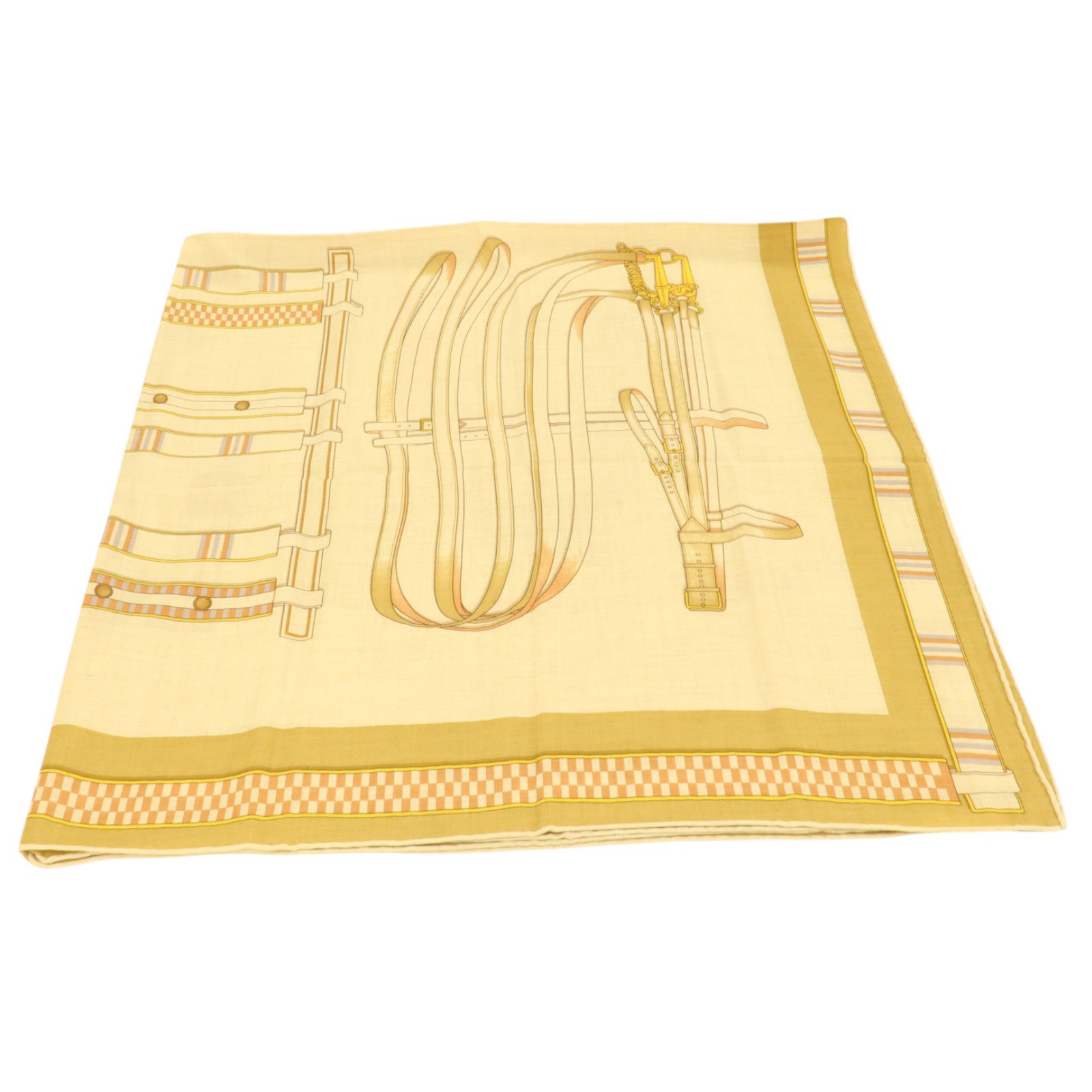 HERMES 羊絨/絲質Scarf 140x140絲巾
