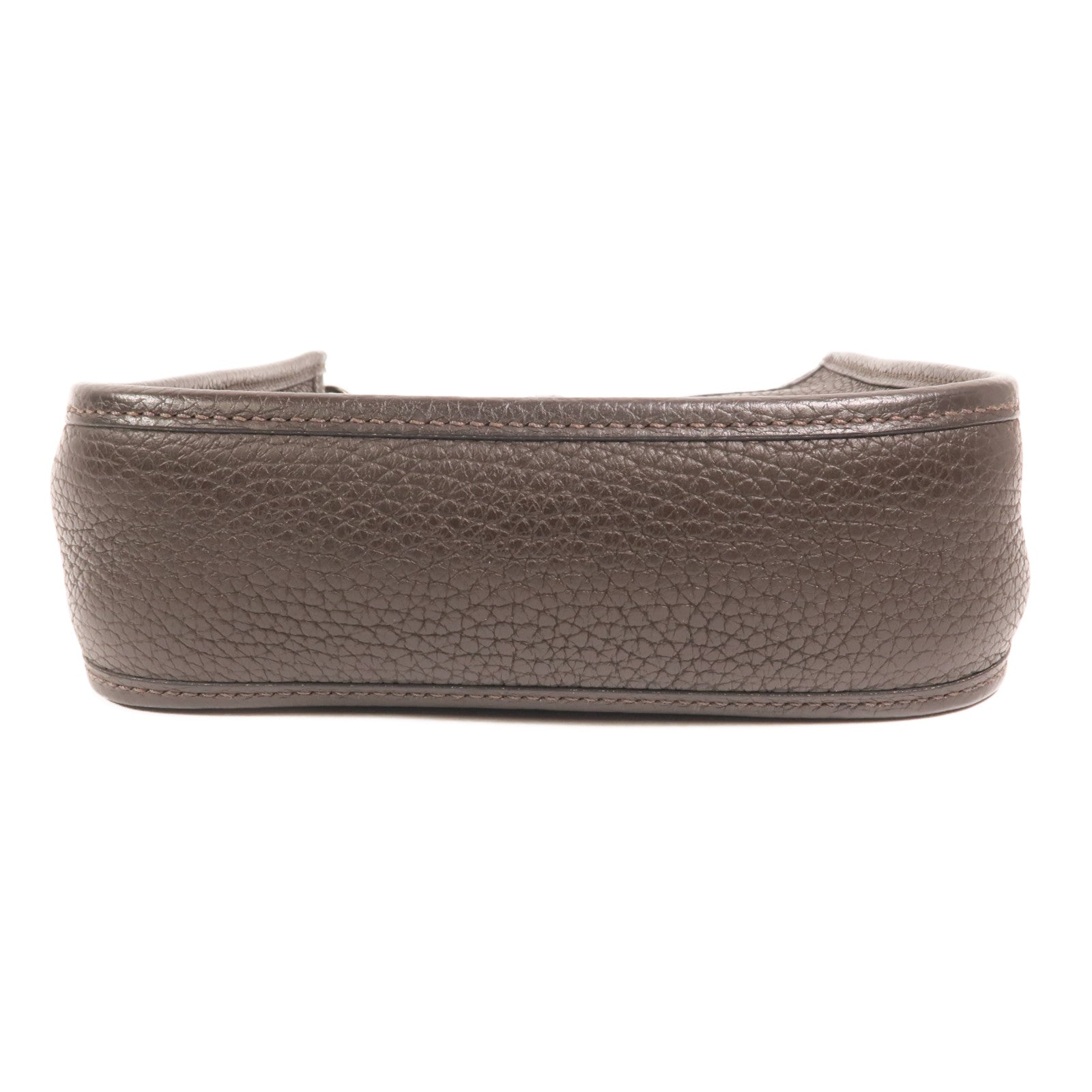 HERMES Clemence皮革Evelyne TPM銀扣肩背袋Ebene