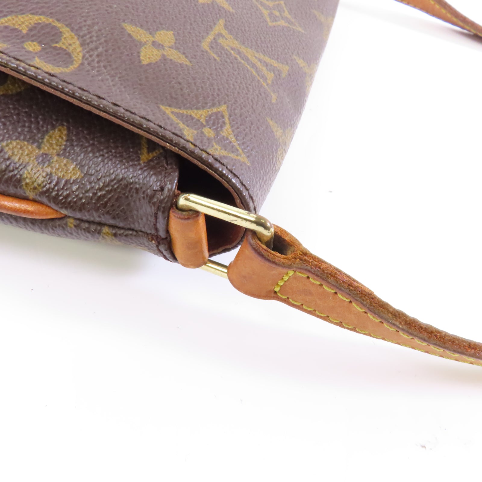 LOUIS VUITTON Monogram Musette Salsa金扣肩背袋棕色