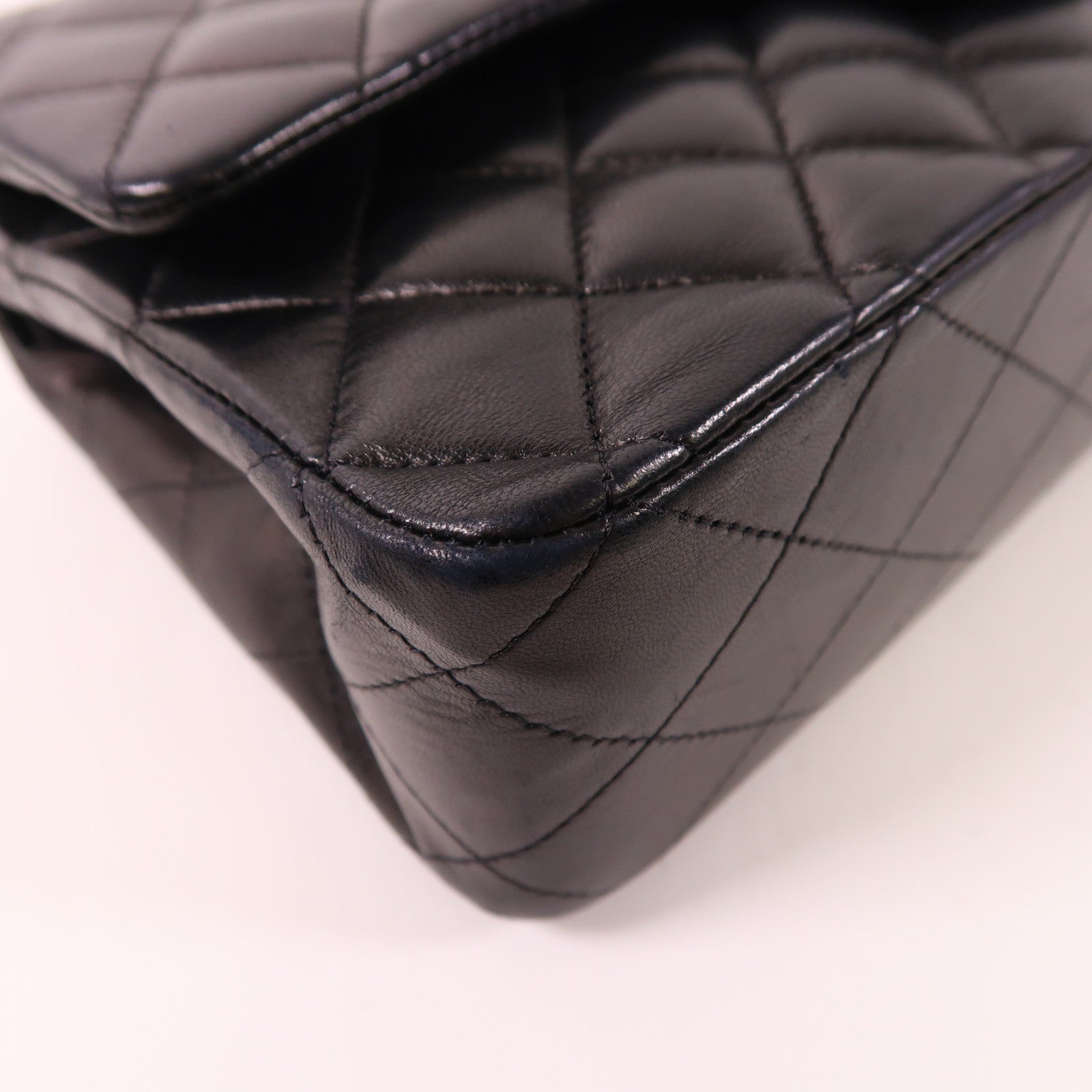 CHANEL 羊皮皮革Classic 25銀扣鏈帶肩背袋