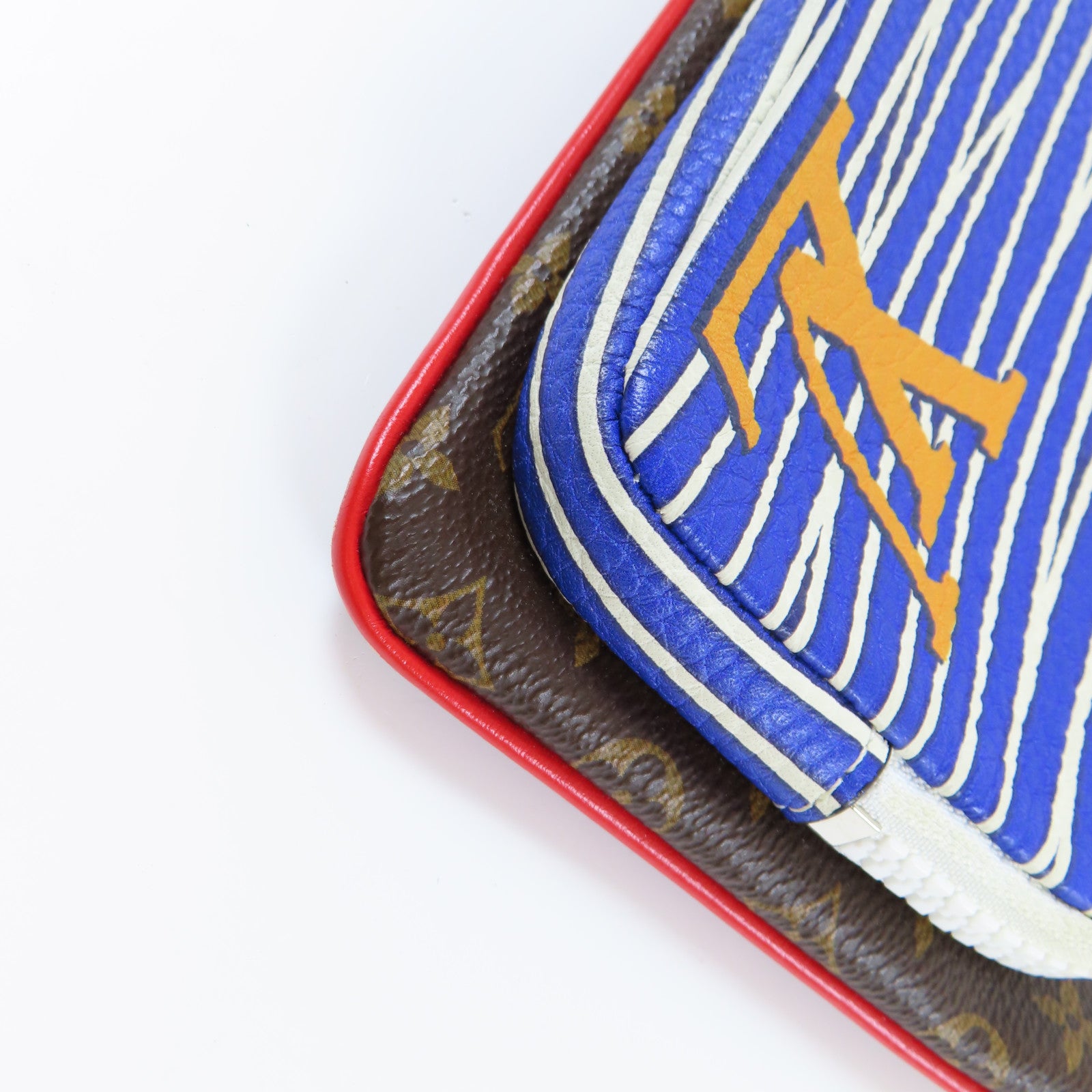 LOUIS VUITTON **【激減優惠】Monogram Patchwork Pochette A4金扣手拿包啡色
