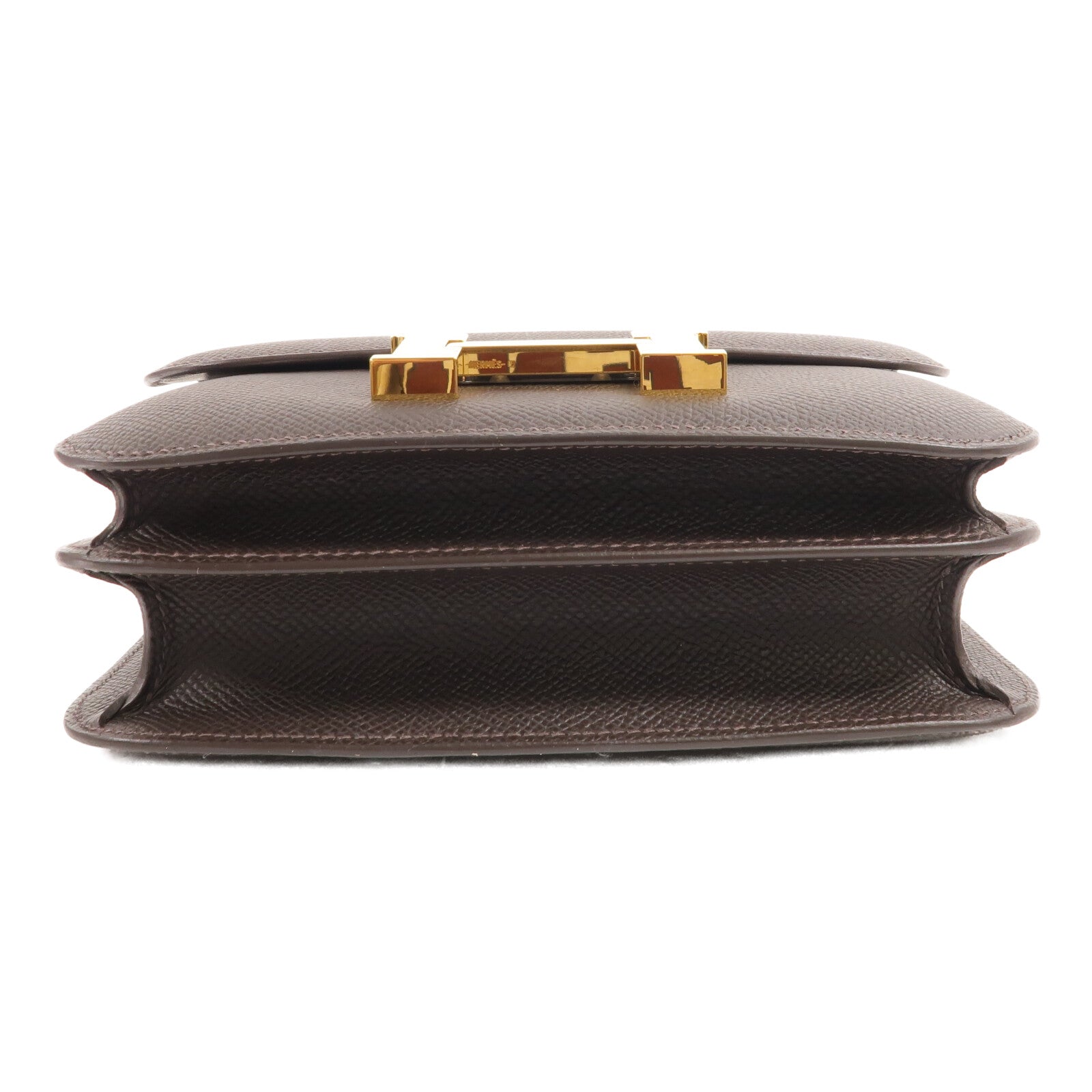 HERMES Epsom皮革Constance Mini肩背袋Bai Brun