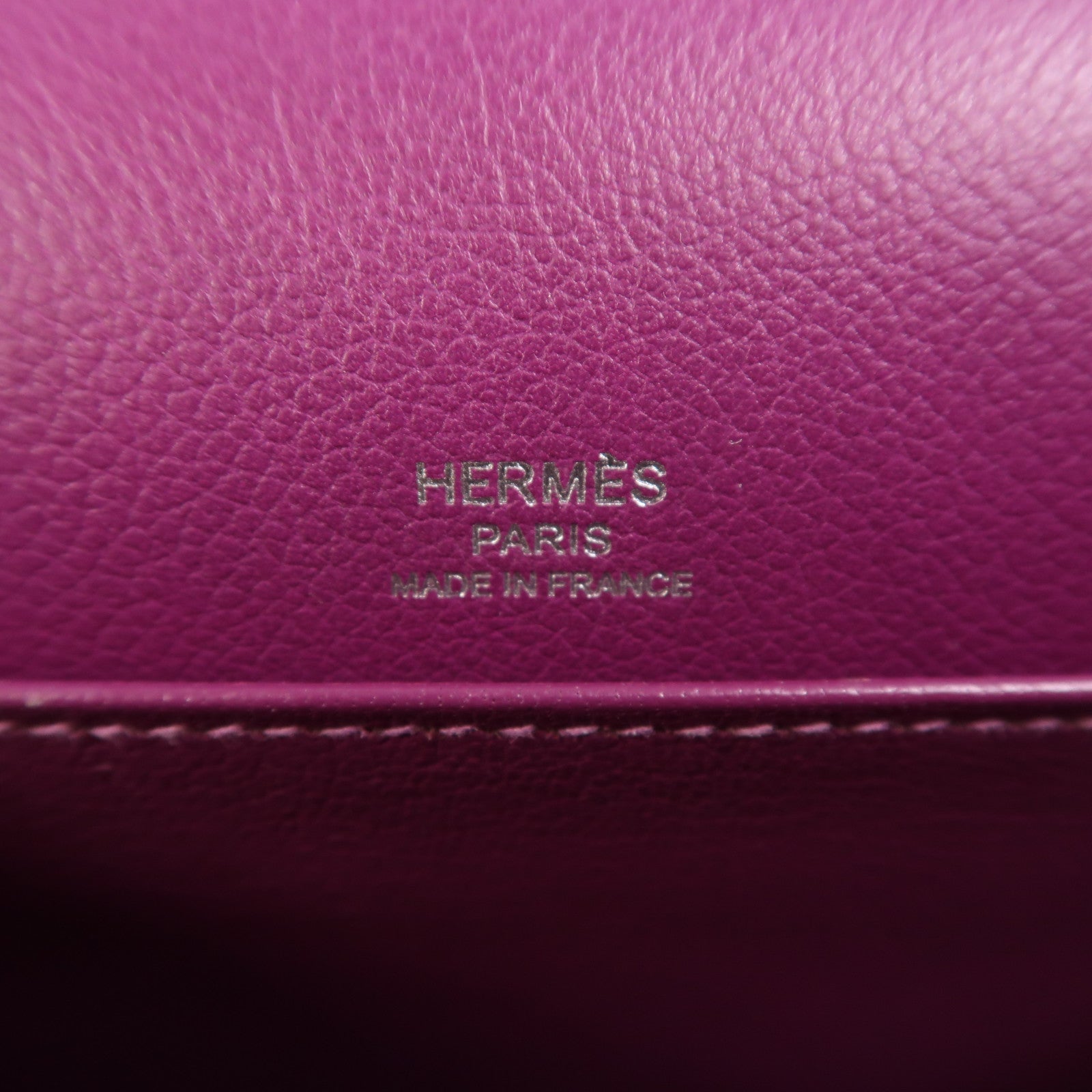 HERMES Evercolor皮革Roulis Mini銀扣肩背袋Anemone