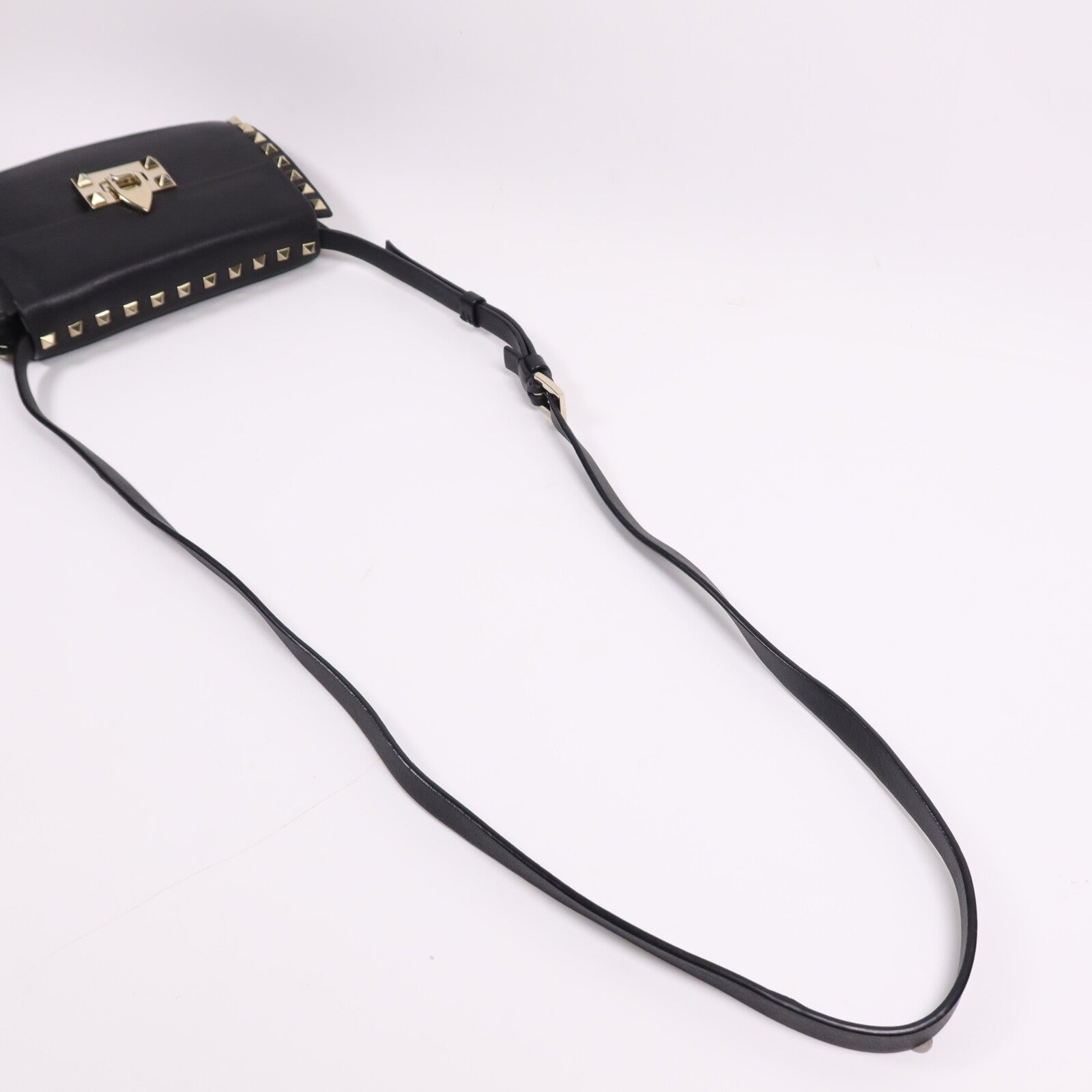 Valentino 牛皮皮革Shoulder Bag金扣肩背袋