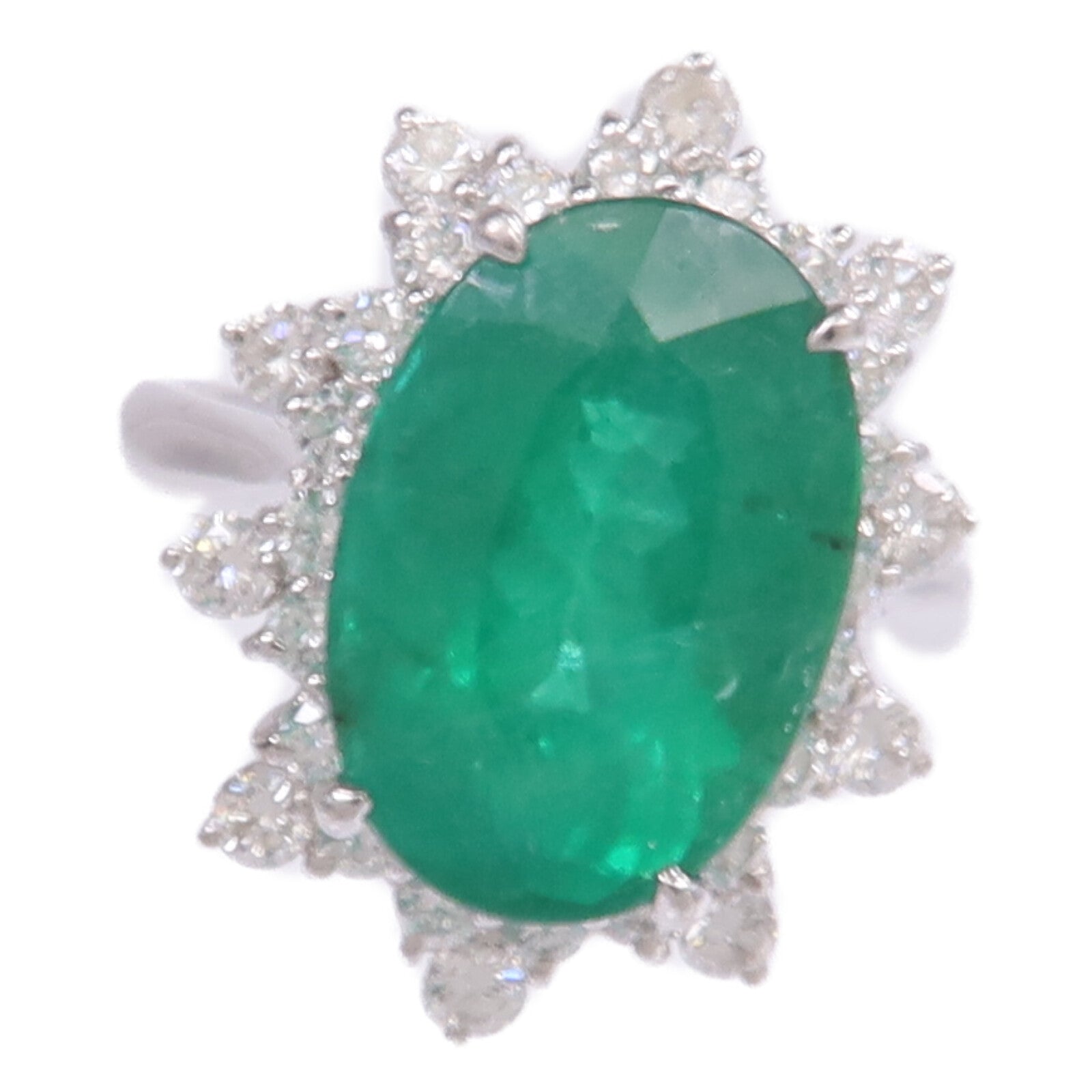 JEWELRY 18K白金Color Stone Diamond Ring彩色寶石/鑽石戒指US#5.5