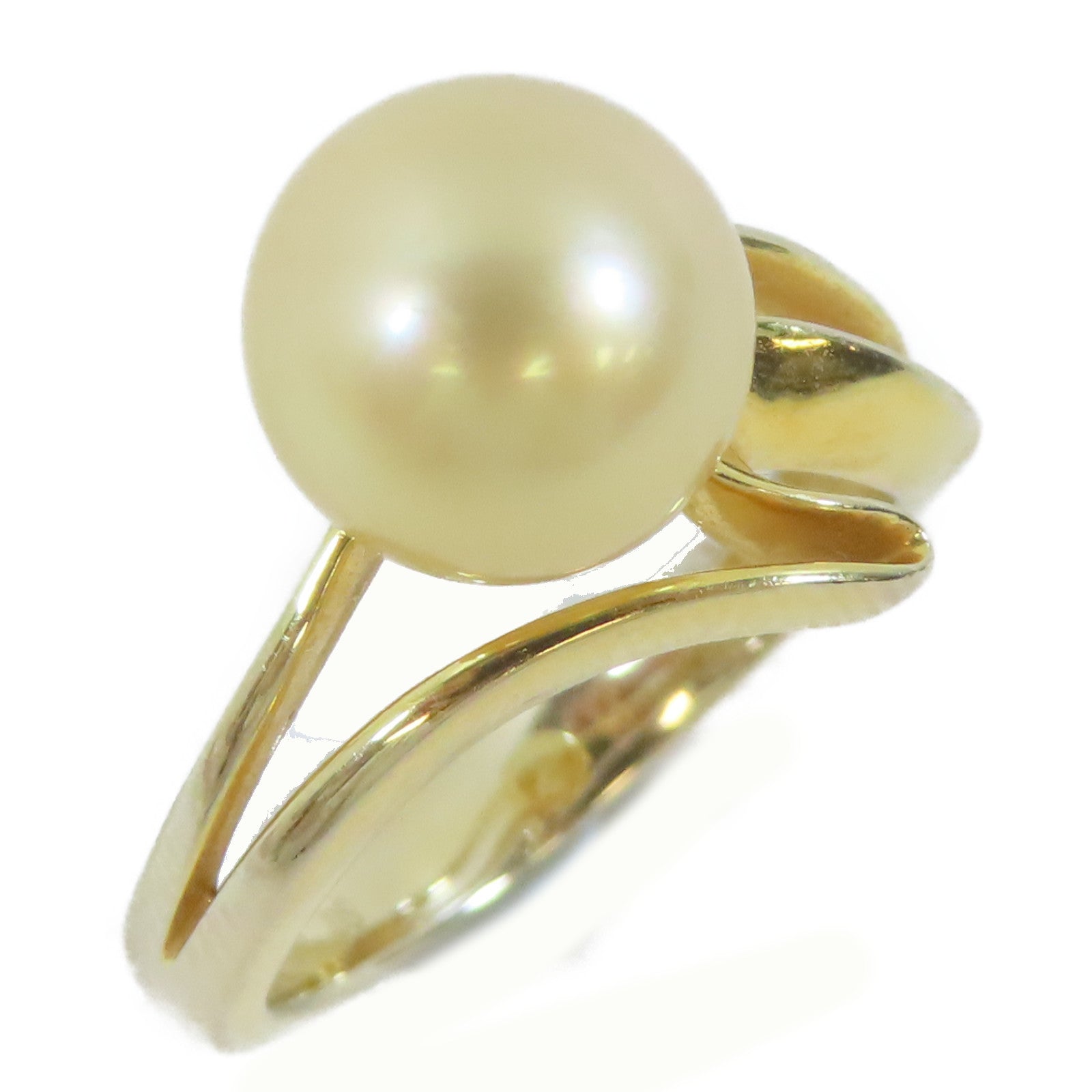 JEWELRY 18K黃金Pearl Ring珍珠戒指US#6