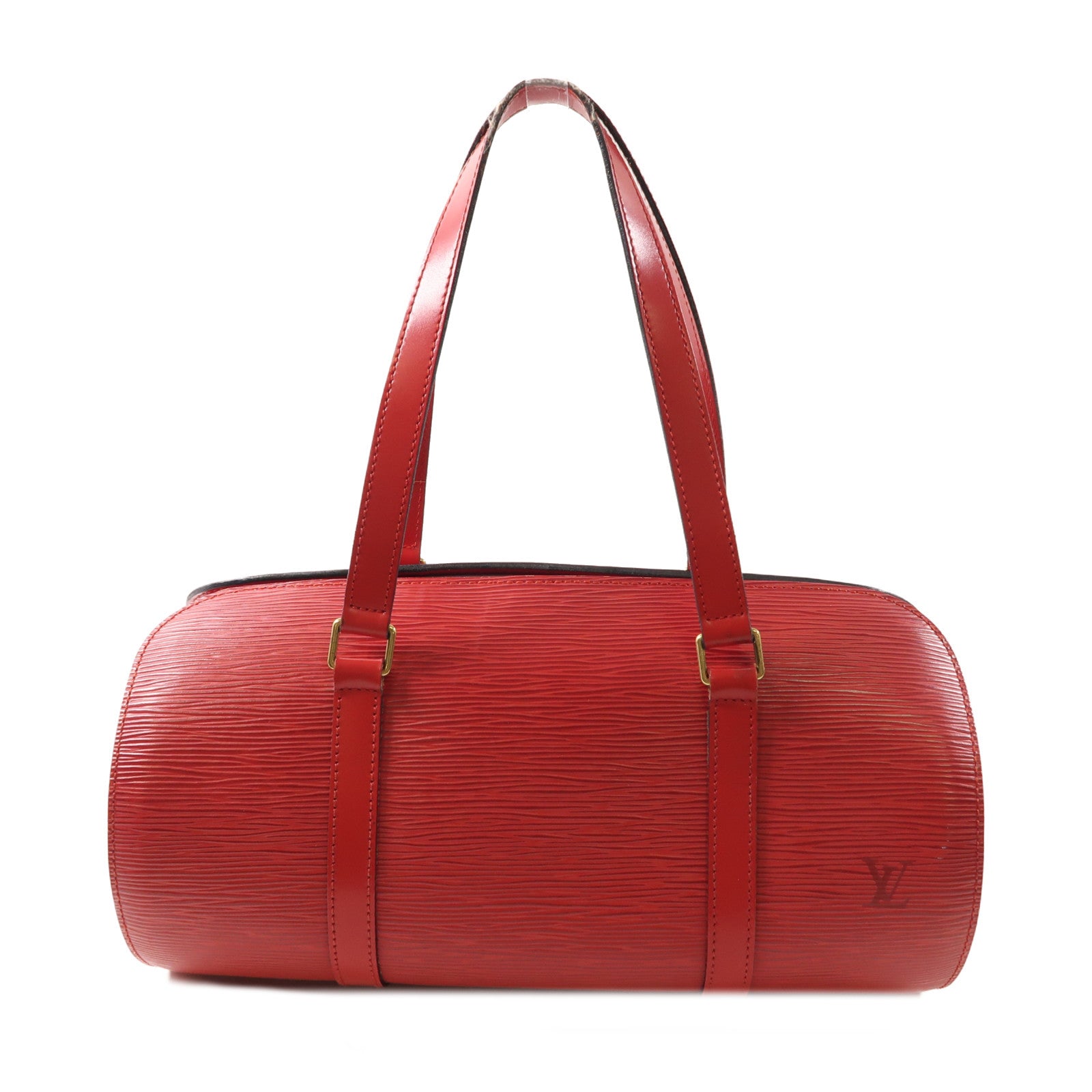 LOUIS VUITTON Epi Sufflo金扣肩背袋紅色