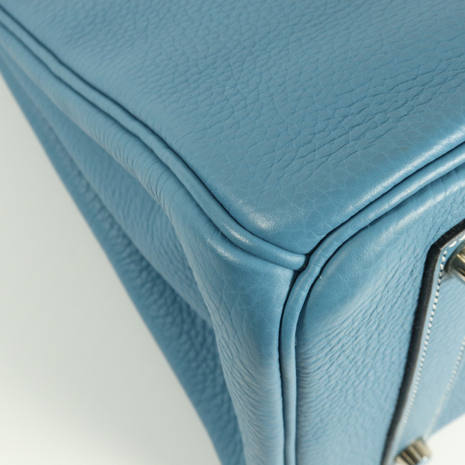 HERMES Togo皮革Birkin 35手挽袋Bleu Jean