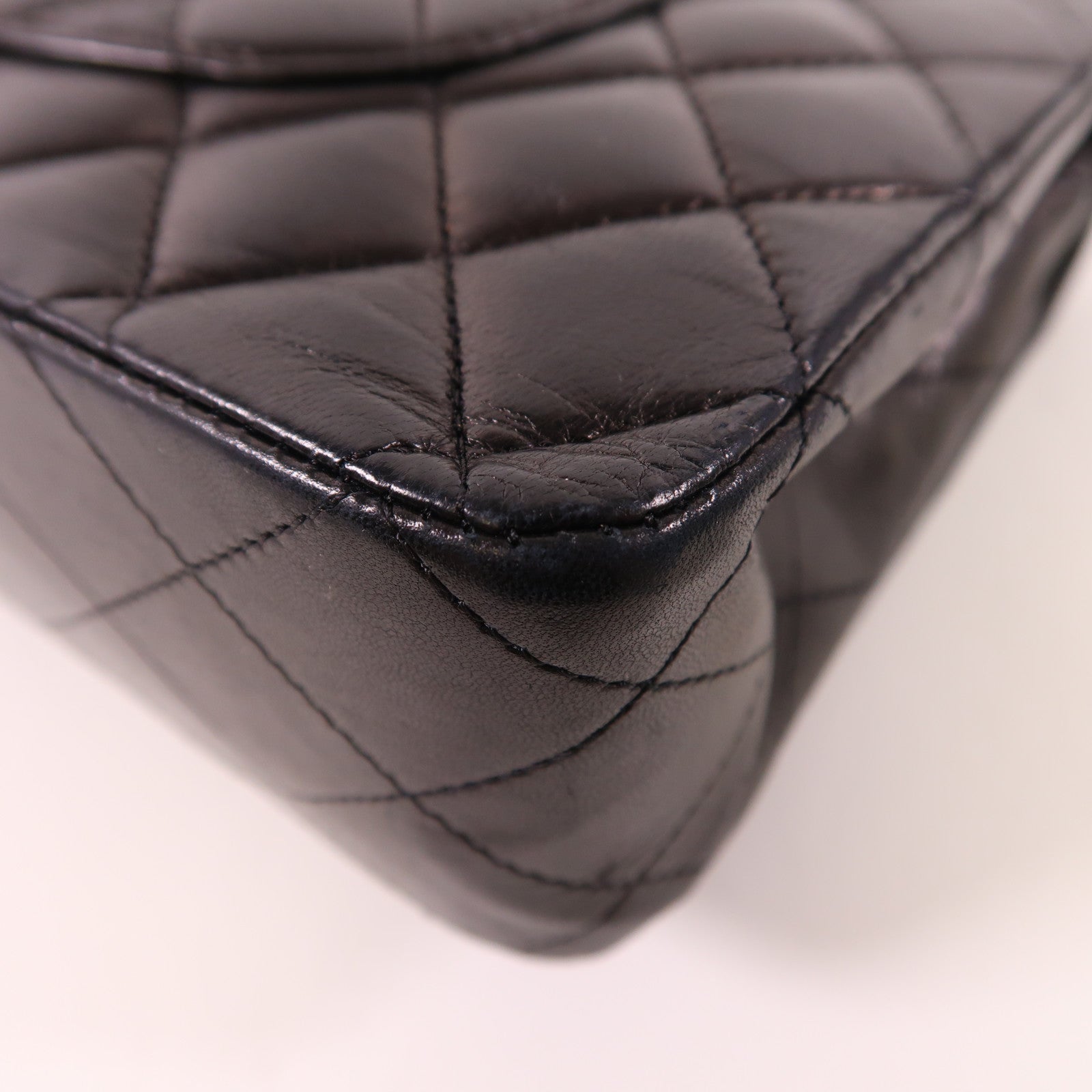 CHANEL 羊皮皮革Classic 25銀扣鏈帶肩背袋