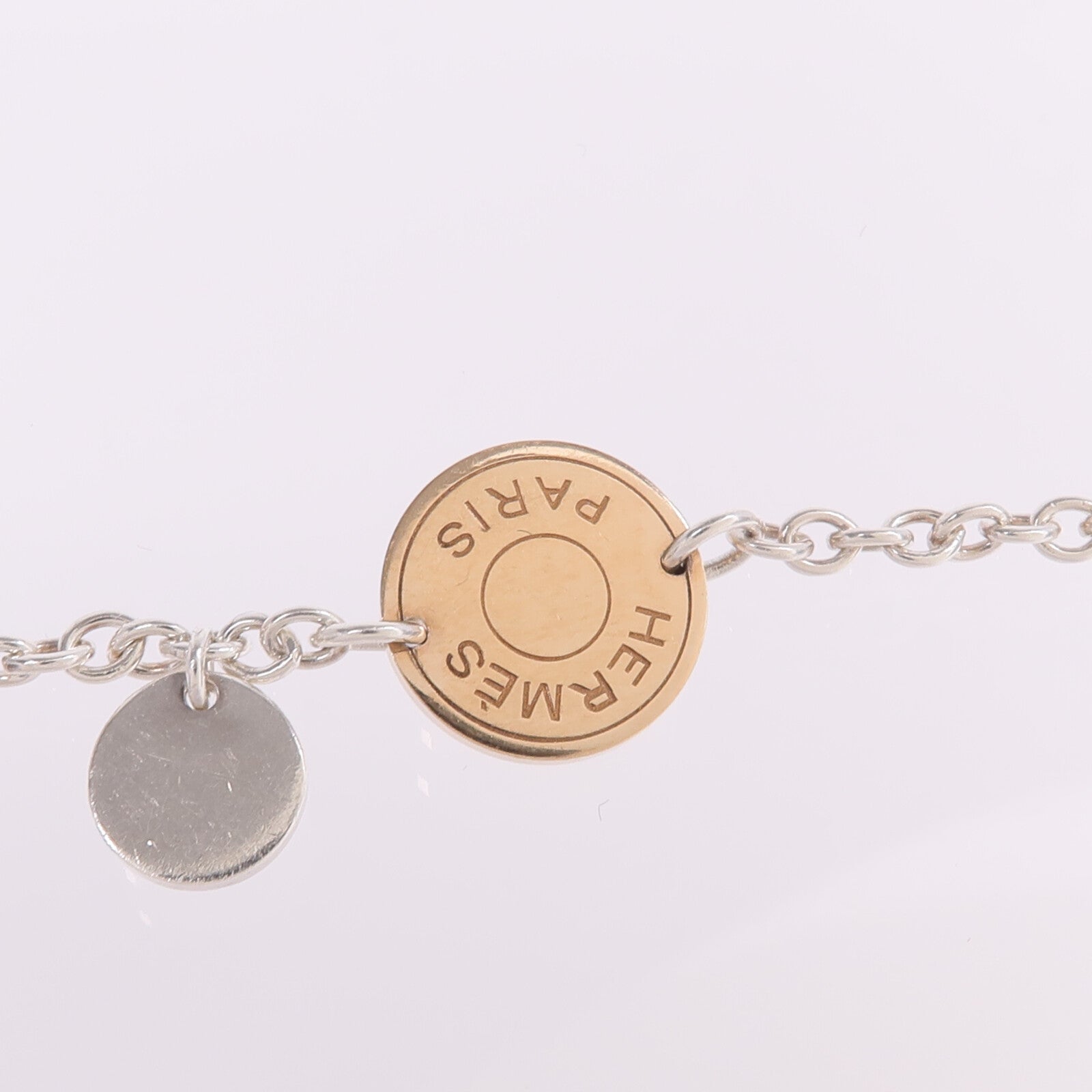 HERMES 18K玫瑰金/925純銀Ex-Libris Bracelet手鏈