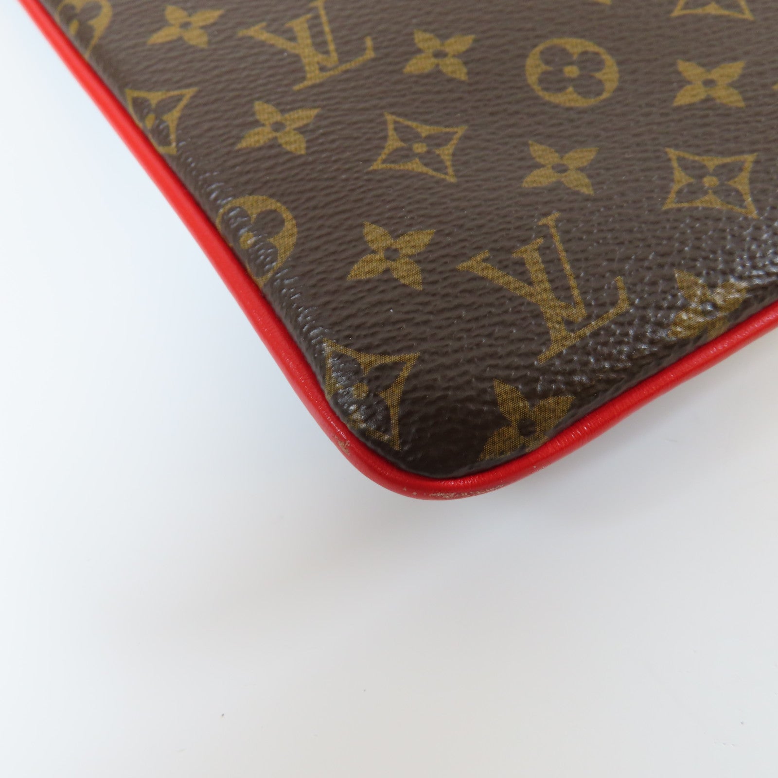 LOUIS VUITTON **【激減優惠】Monogram Patchwork Pochette A4金扣手拿包啡色